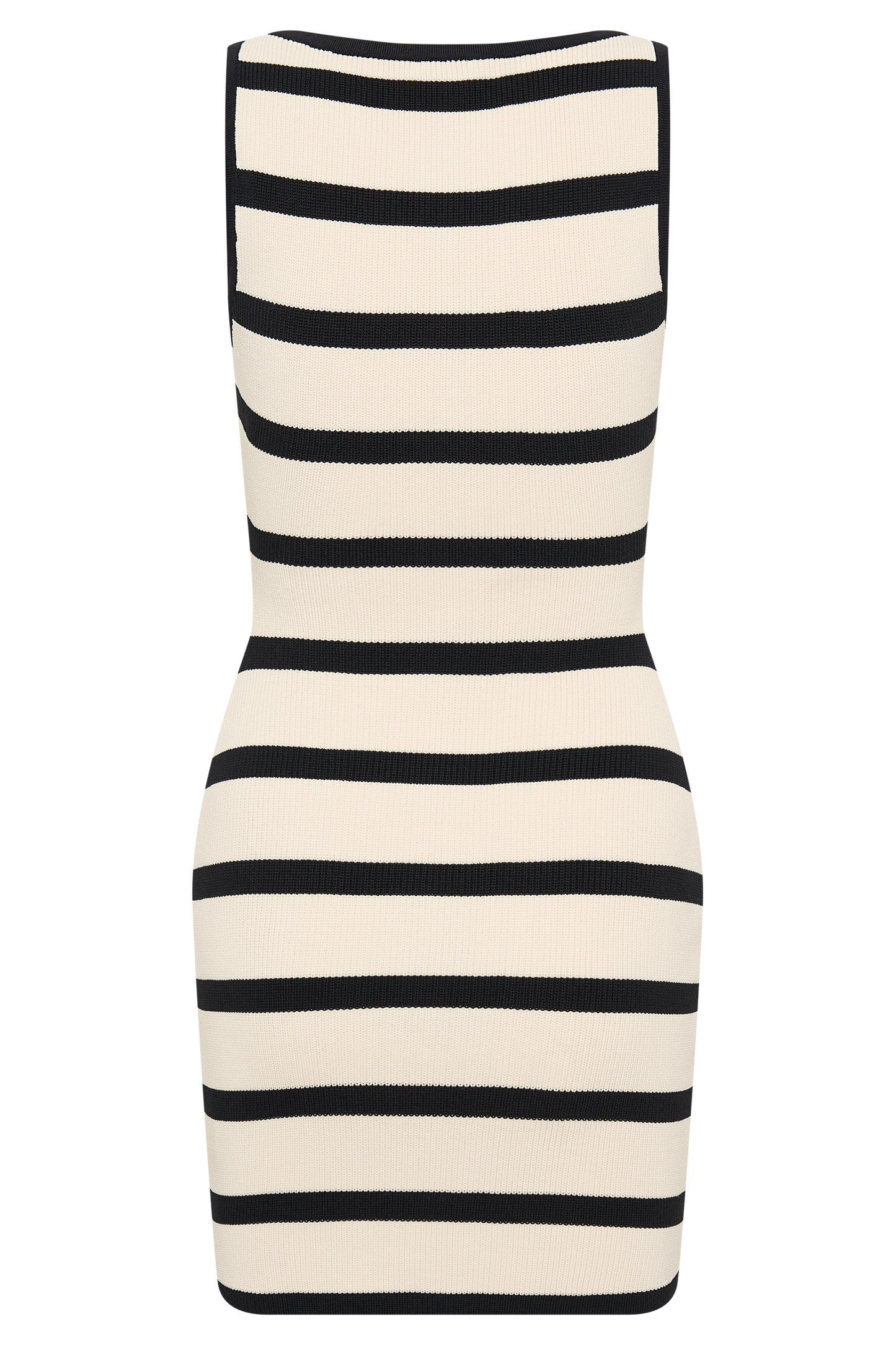 Mini-robe en jersey rayé Sawyer - Noir/Crème