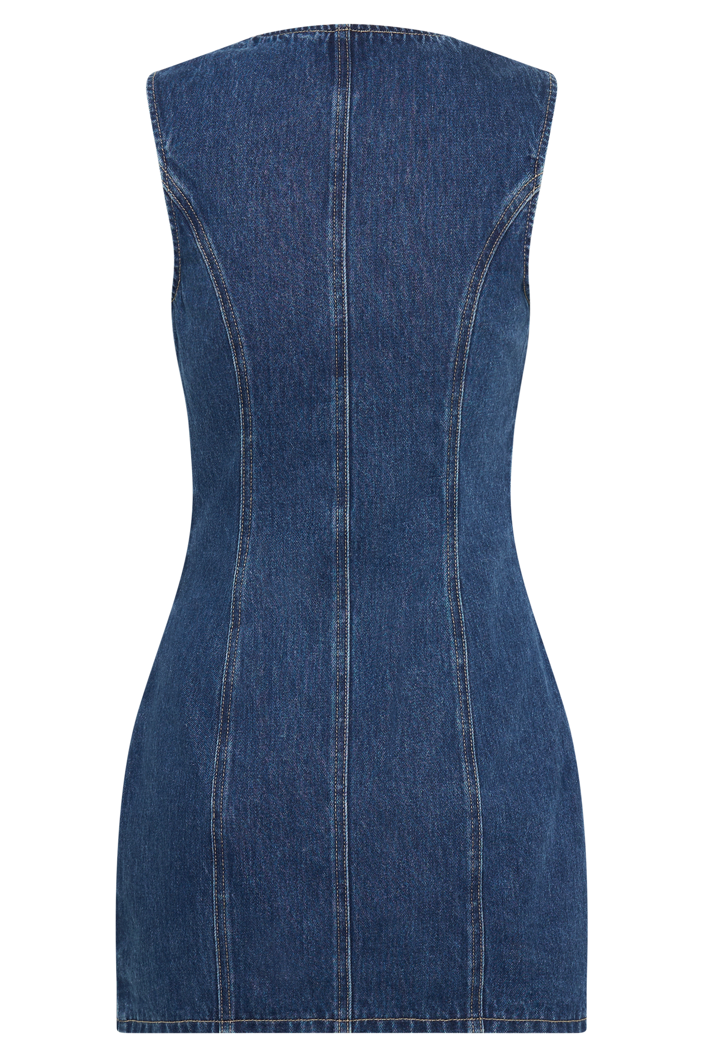 Mini-robe en jean à boutons Jane - Bleu foncé