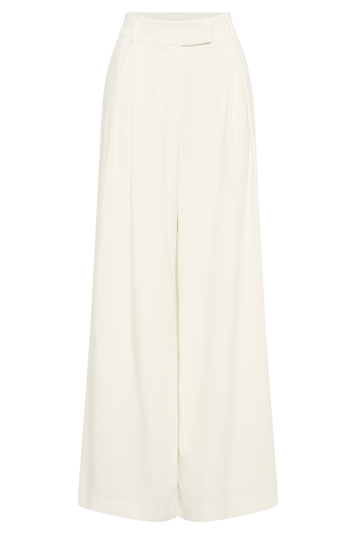 Pantalon large à plis Jacqueline - Ivoire