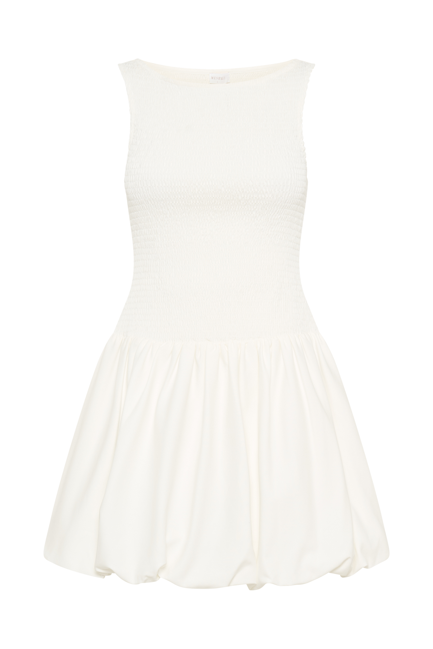 Mini-robe en coton à bulles et volants Felicity - Blanc