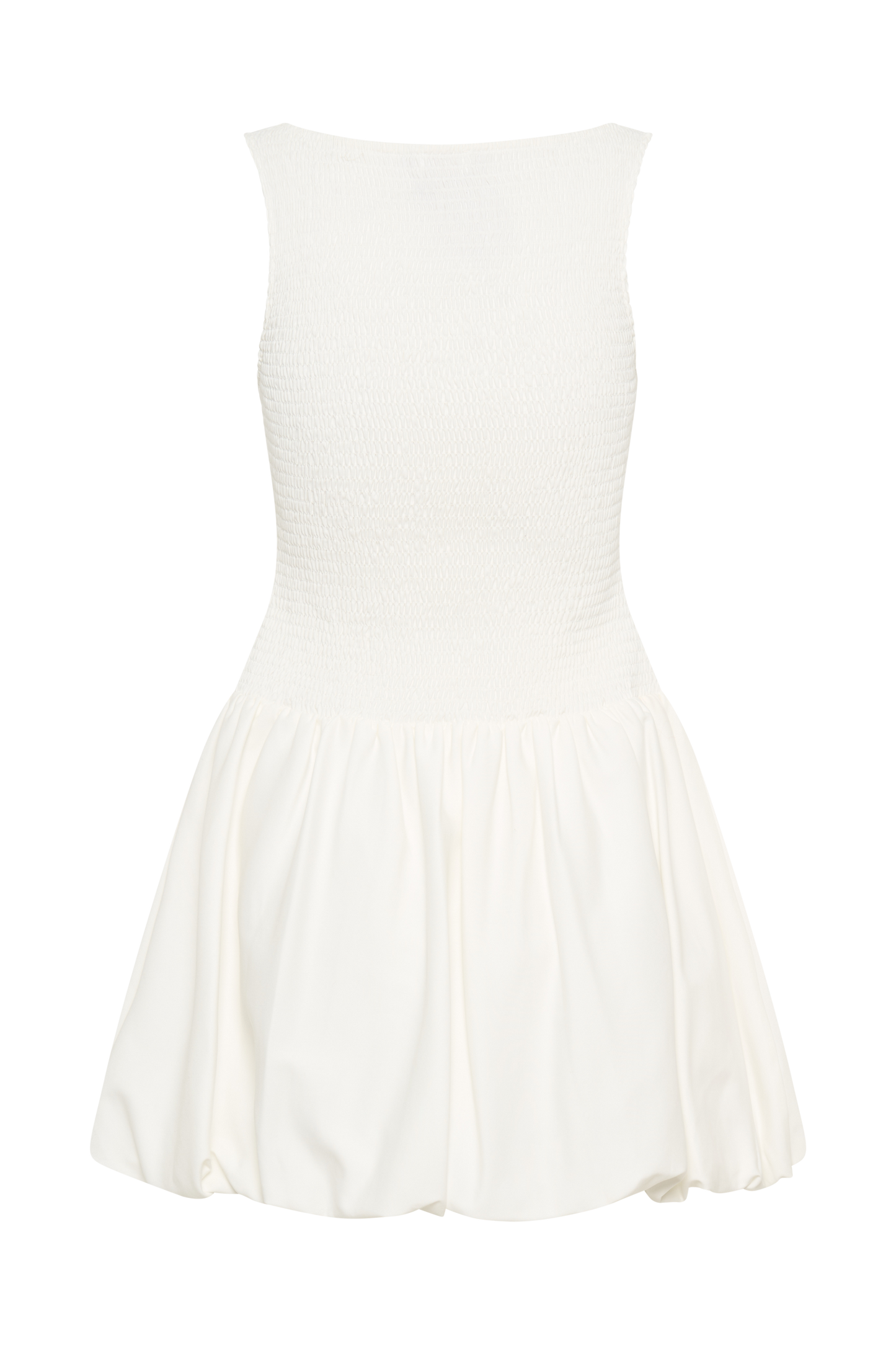 Mini-robe en coton à bulles et volants Felicity - Blanc