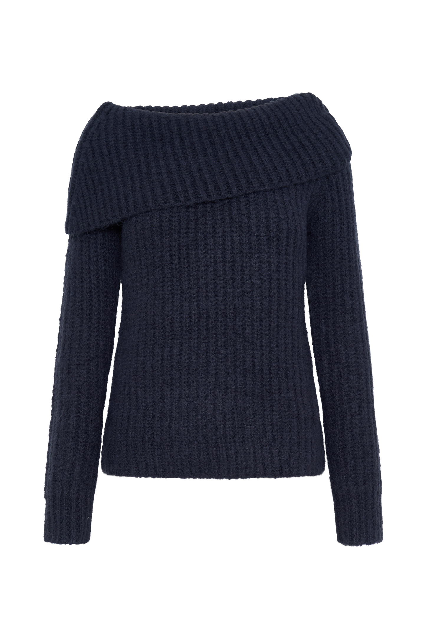 Top en tricot Alicia à épaules dénudées - Bleu marine foncé