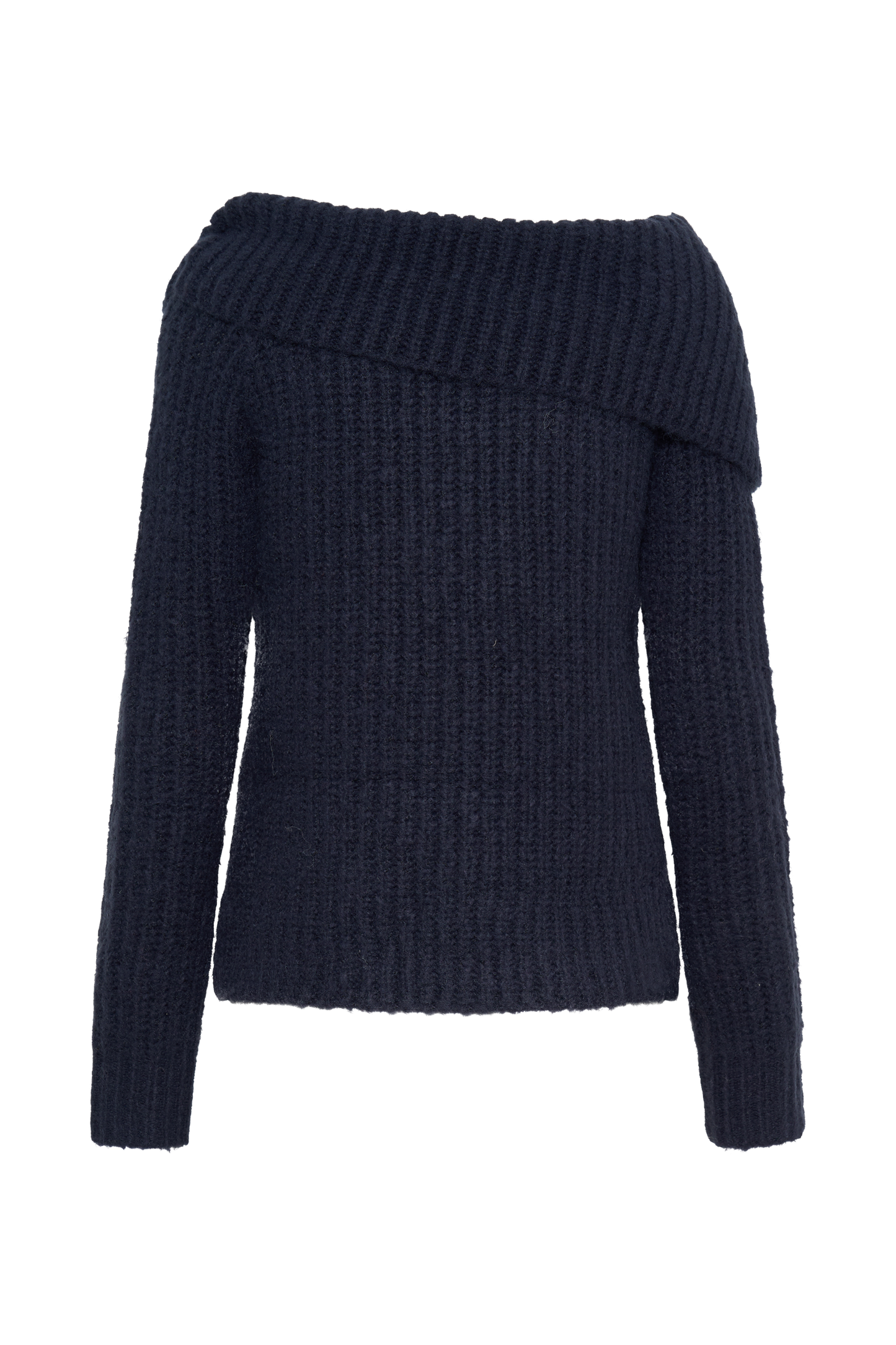 Top en tricot Alicia à épaules dénudées - Bleu marine foncé
