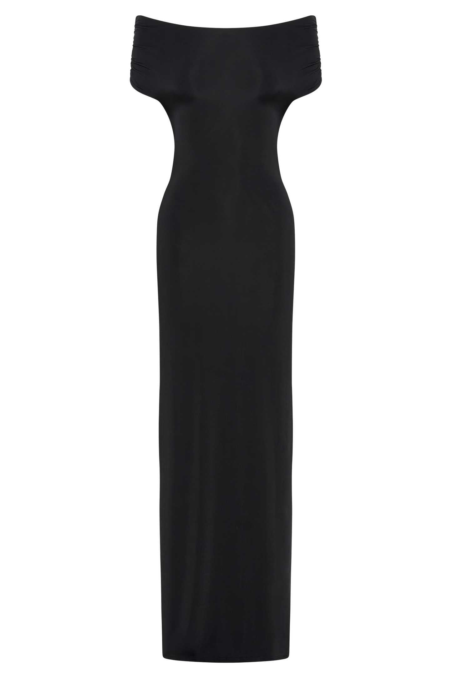 Imogen Robe Maxi Évasée Décolletée - Noir