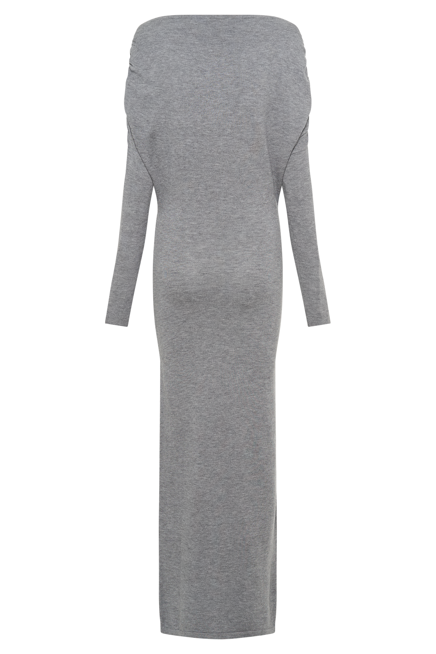 Robe mi-longue en tricot à col montant Jessie - Gris anthracite chiné