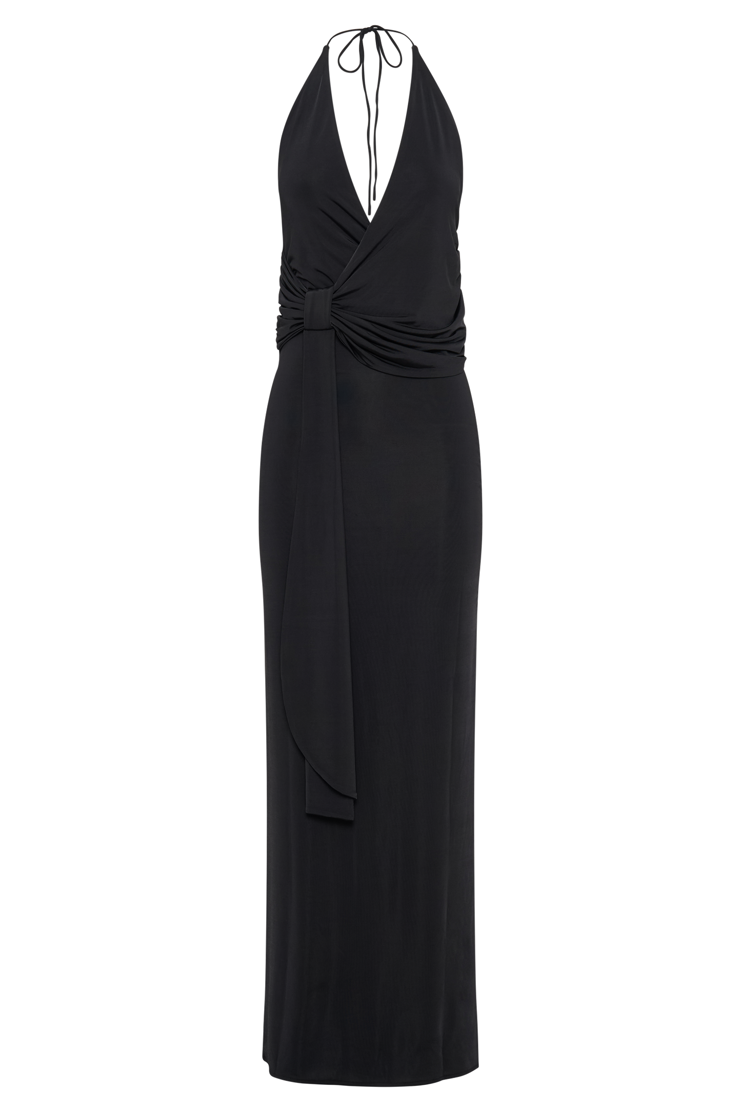 Robe Maxi Halter Étroite et Dégradée Tyla - Noir