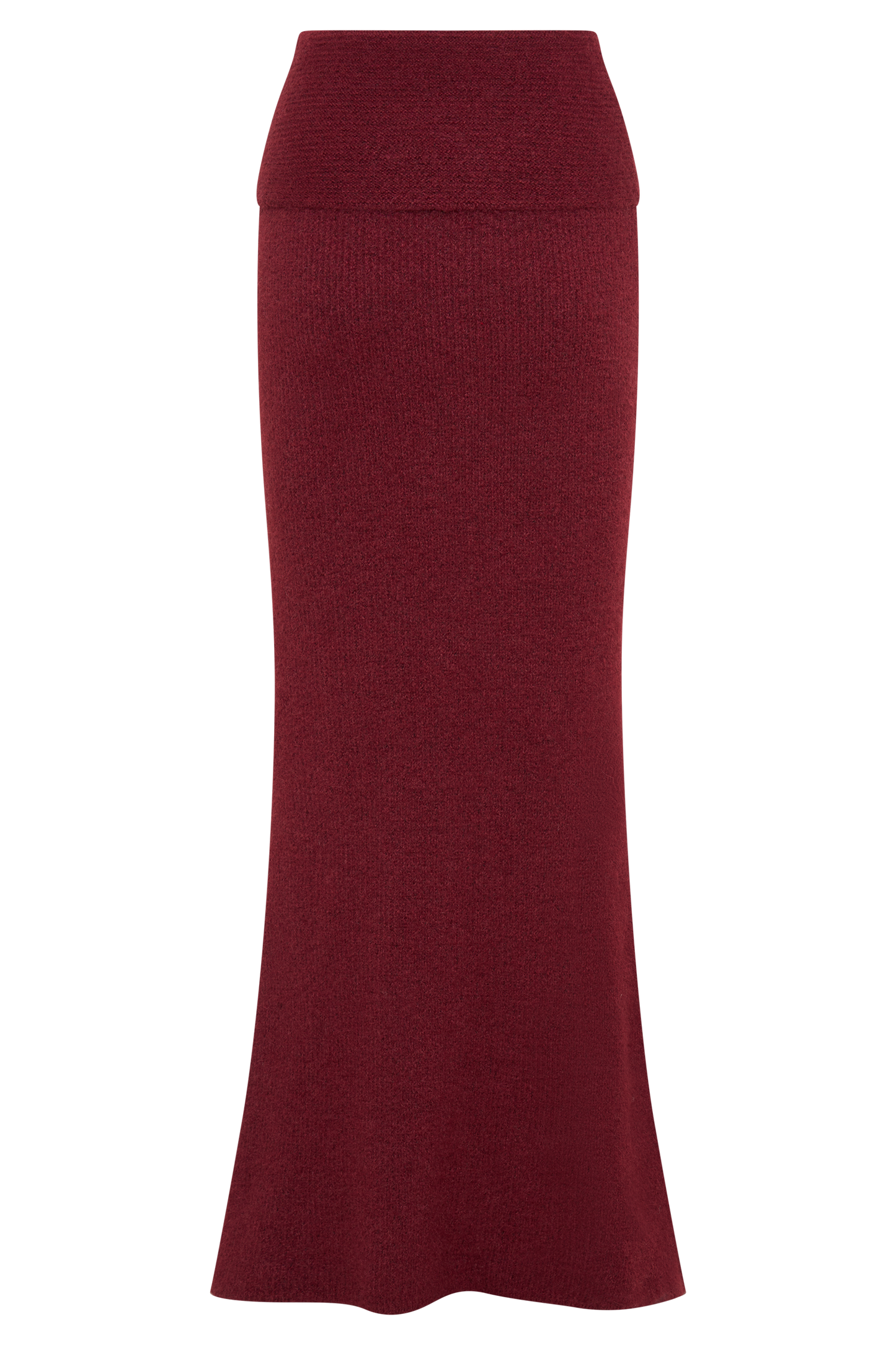 Jupe Maxi Tricotée Charlotte avec Superposition - Merlot