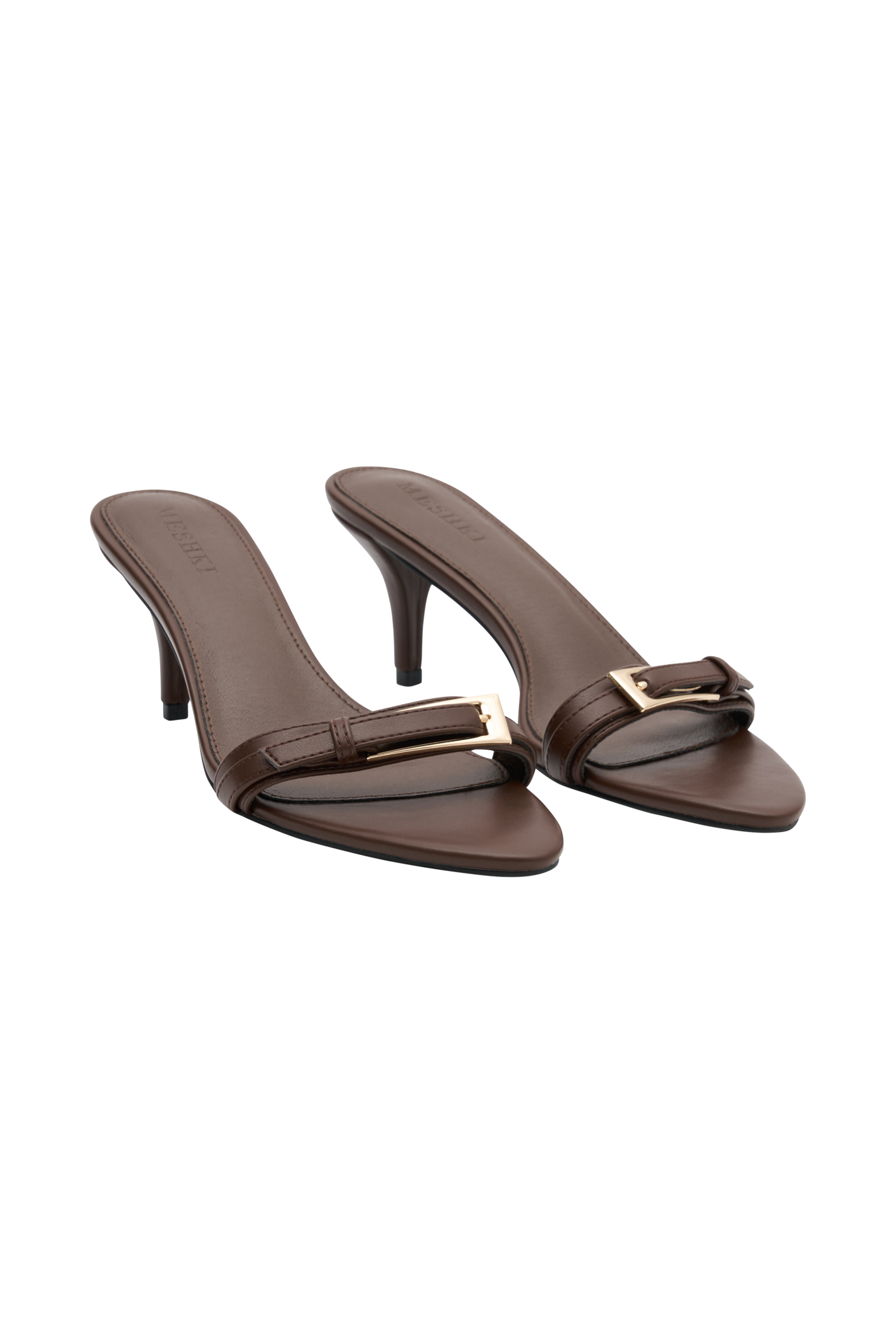 Marieanne, talons hauts à boucle - Chocolat