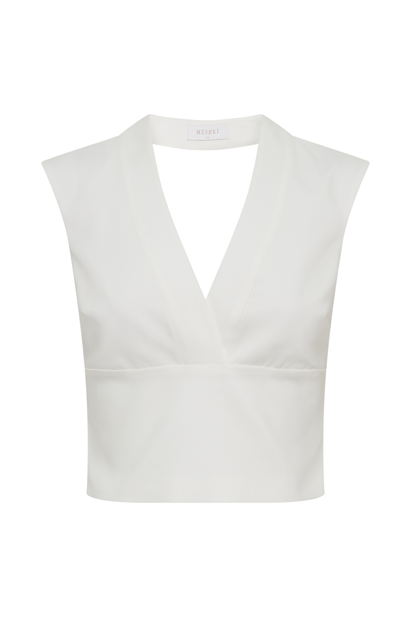 Top sans manches croisé Jemima - Blanc