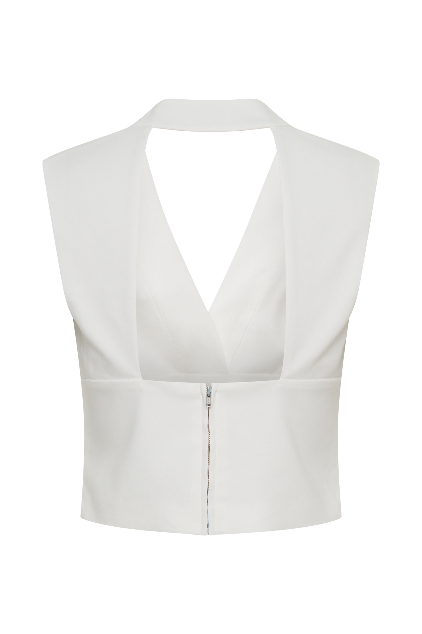 Top sans manches croisé Jemima - Blanc