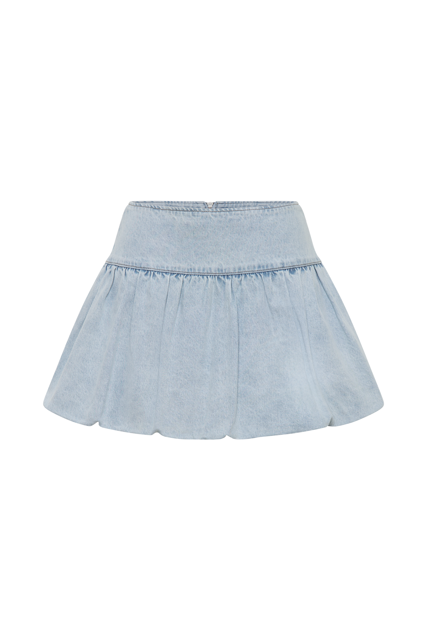 Jupe mini en jean à bulles Genia - Bleu clair