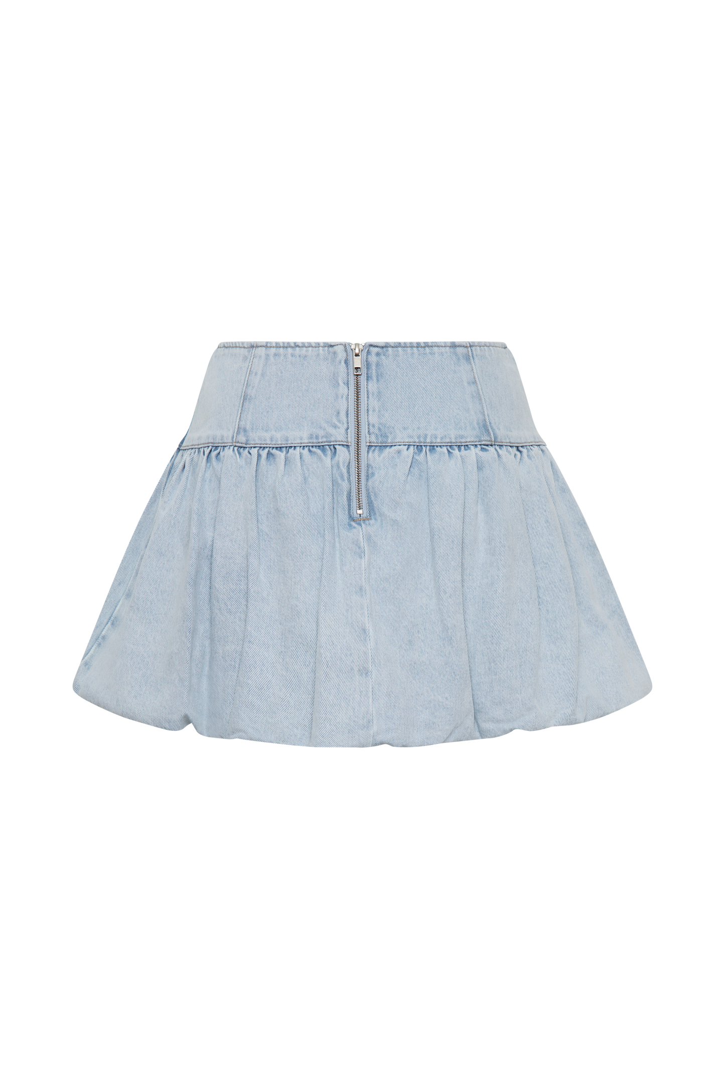 Jupe mini en jean à bulles Genia - Bleu clair