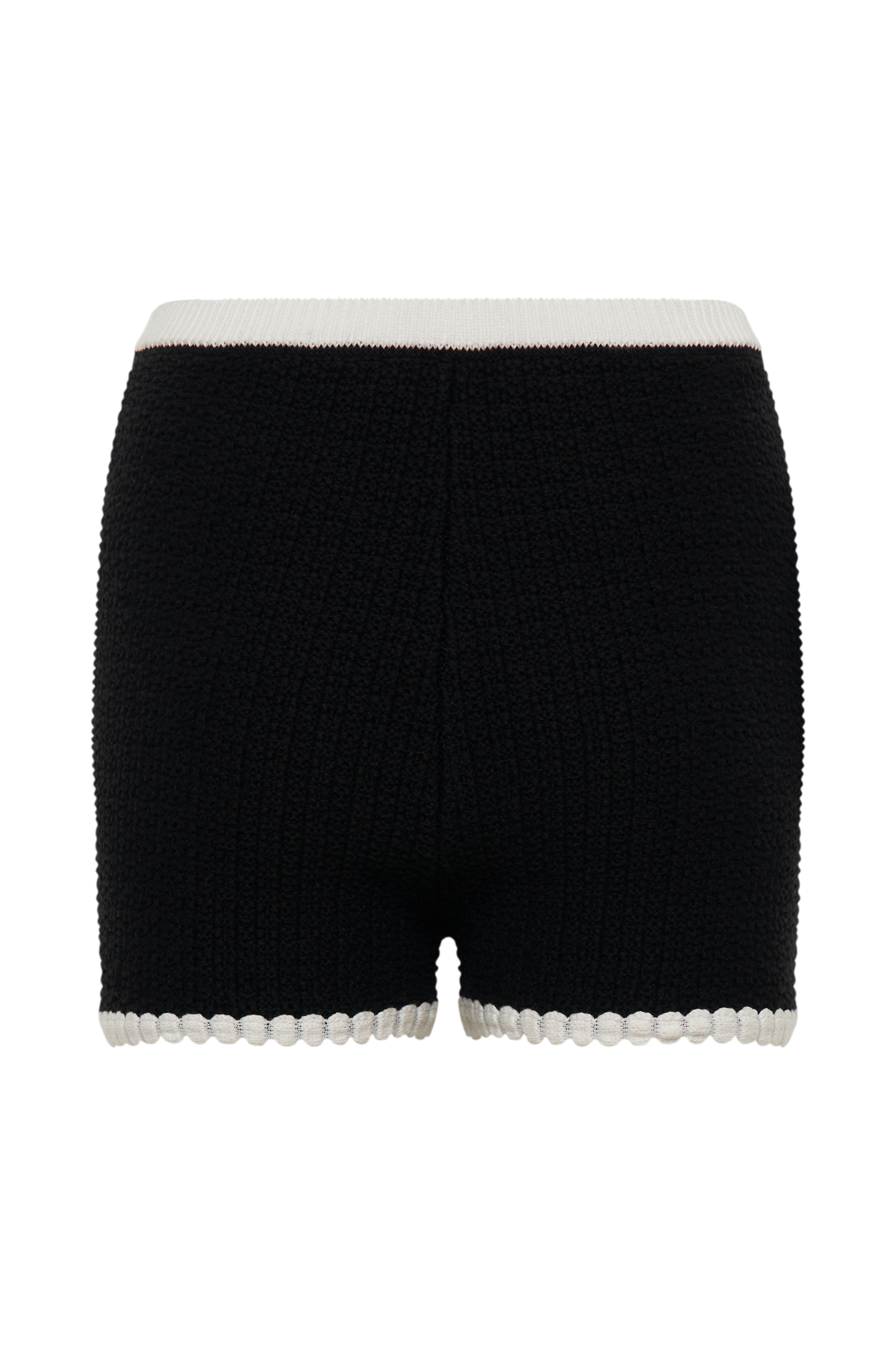 Shorts en Tricot Contrastant Saffron - Noir/Blanc