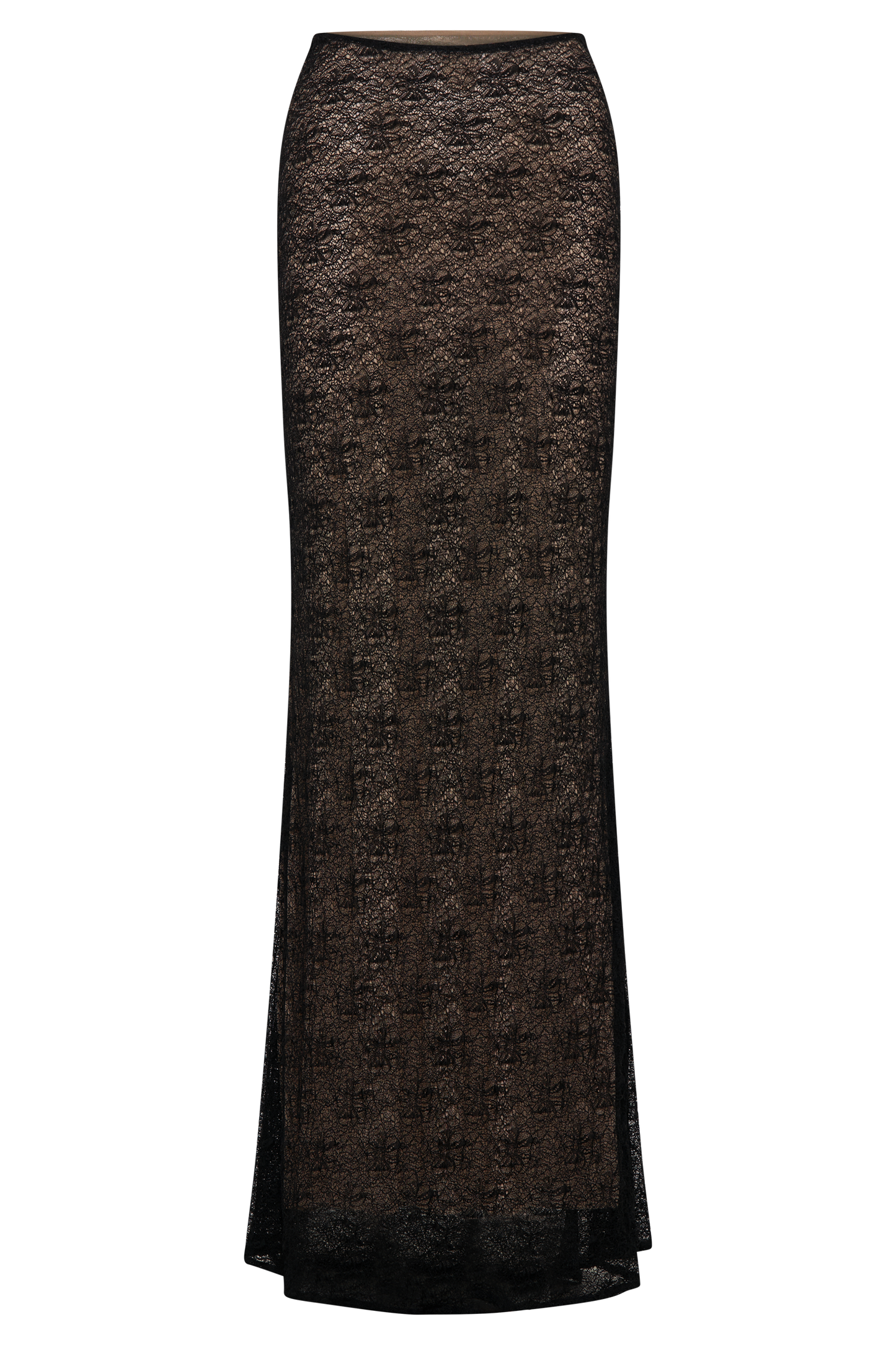 Jupe Maxi en Dentelle Transparent Robyn - Noir