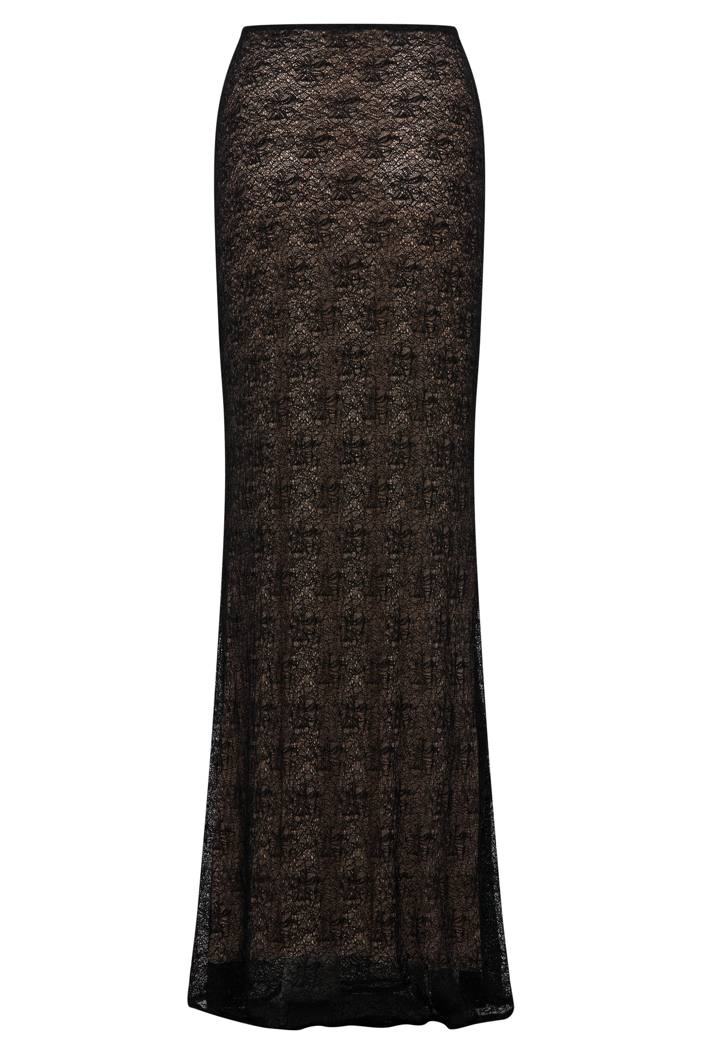 Jupe Maxi en Dentelle Transparent Robyn - Noir
