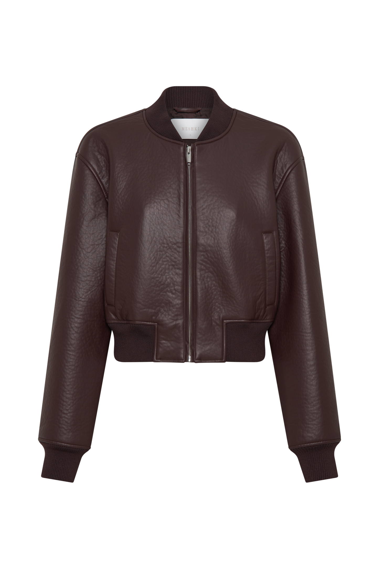 Veste bomber en simili cuir Codi - Merlot