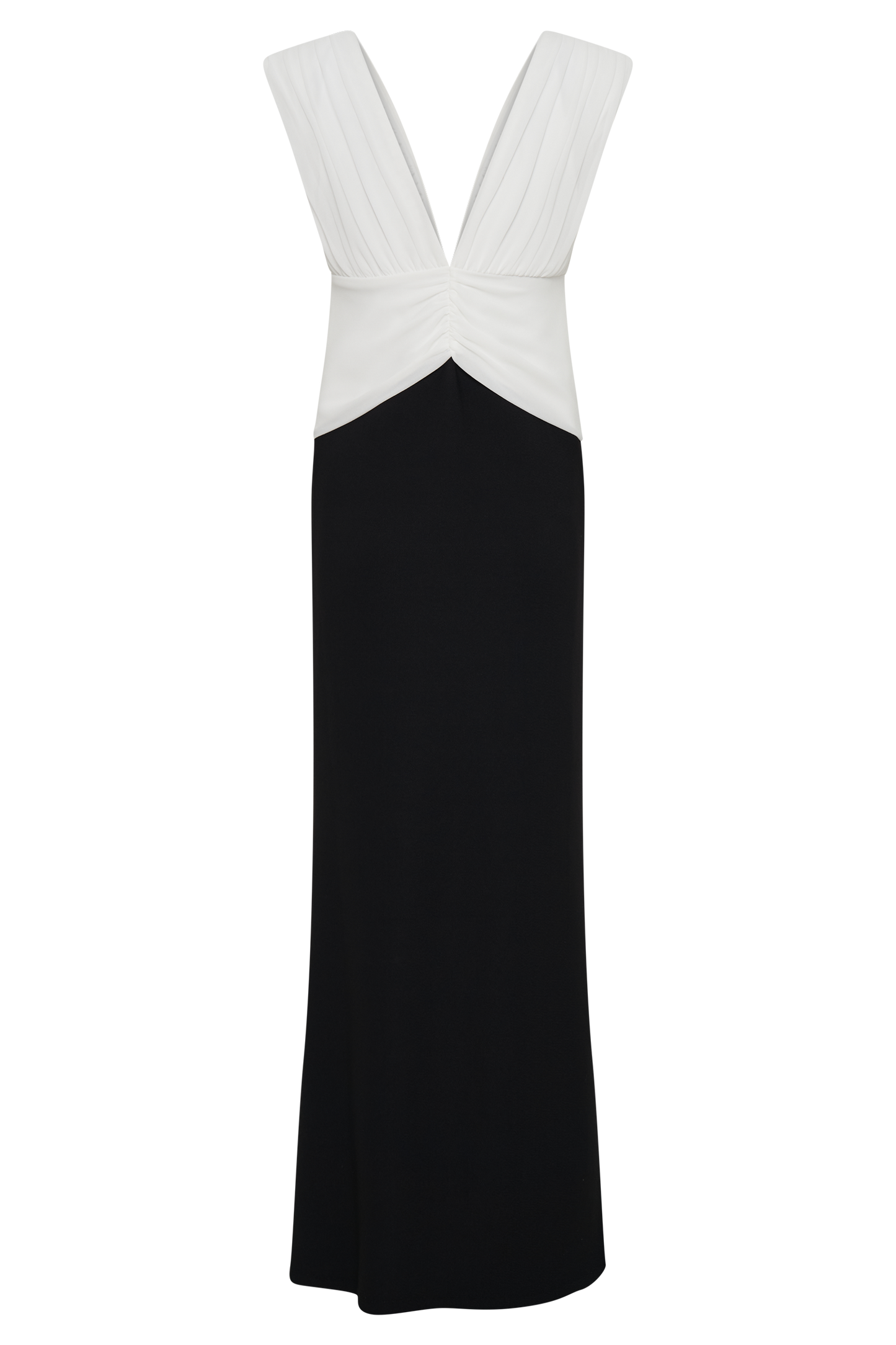 Robe Maxi Contrastée Monique - Noir