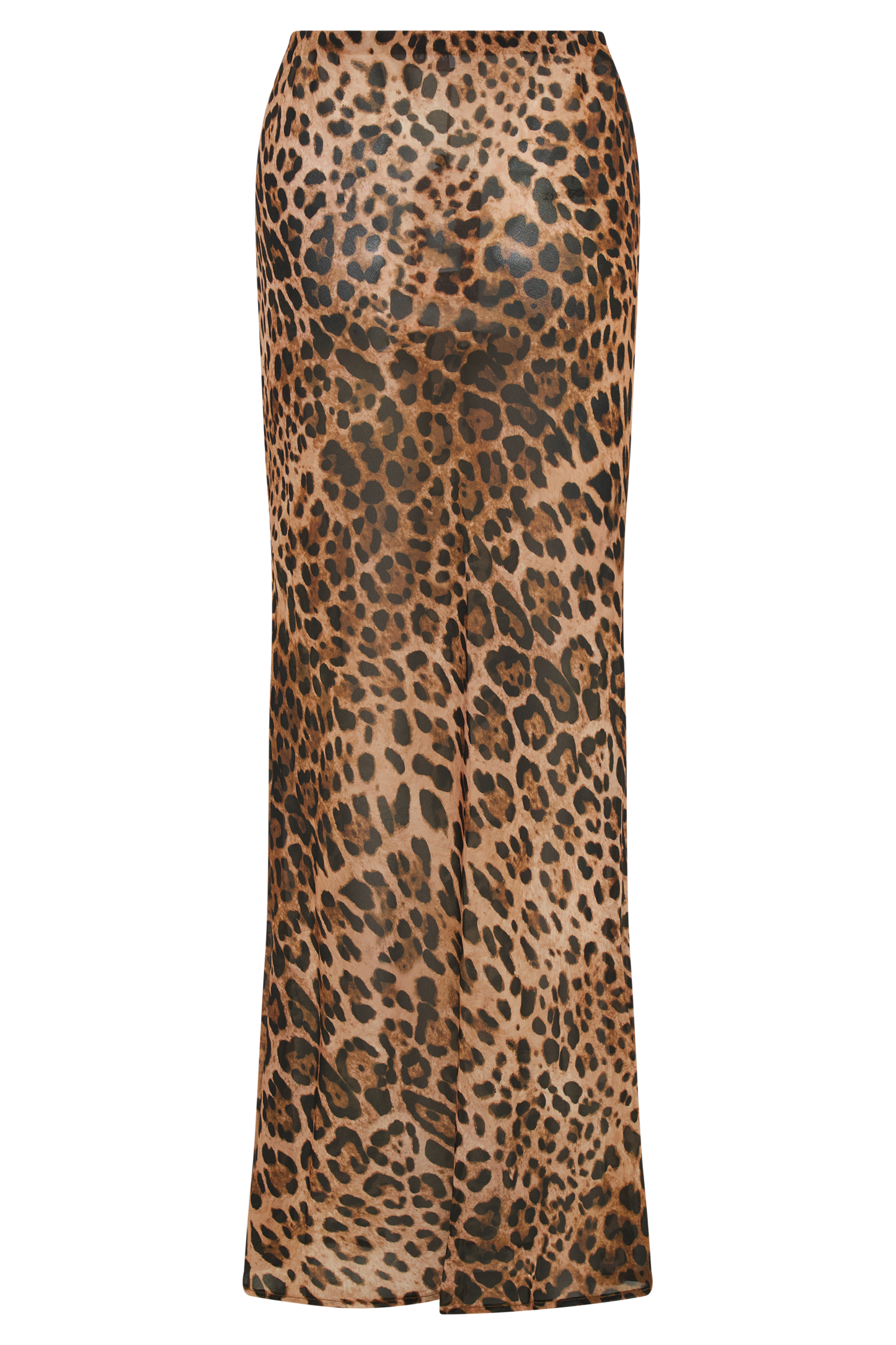 Jupe Maxi en Chiffon Yvonne - Motif Léopard