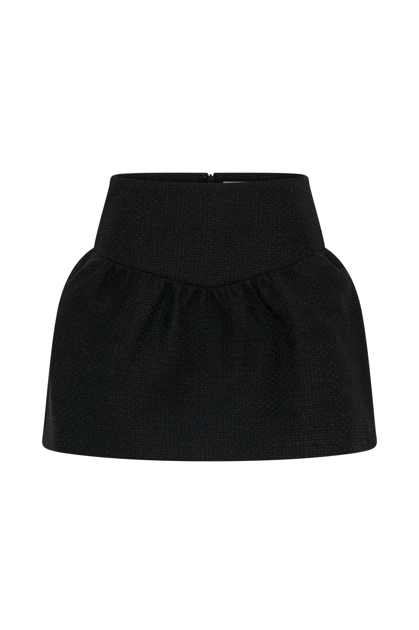 Jupe mini bouclette à volants Cyrus - Noir