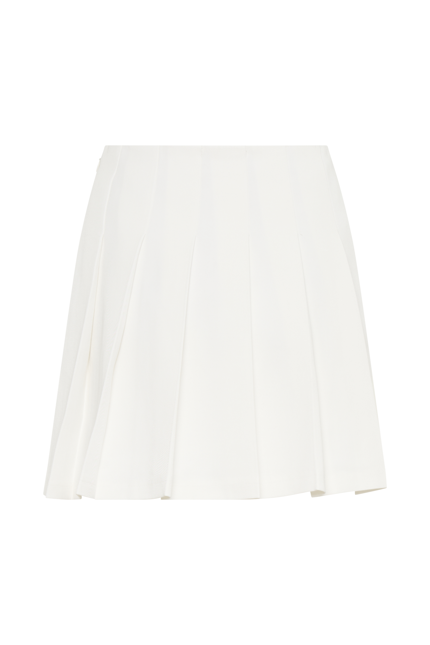 Jupe mini plissée en coton Julianna - Blanc
