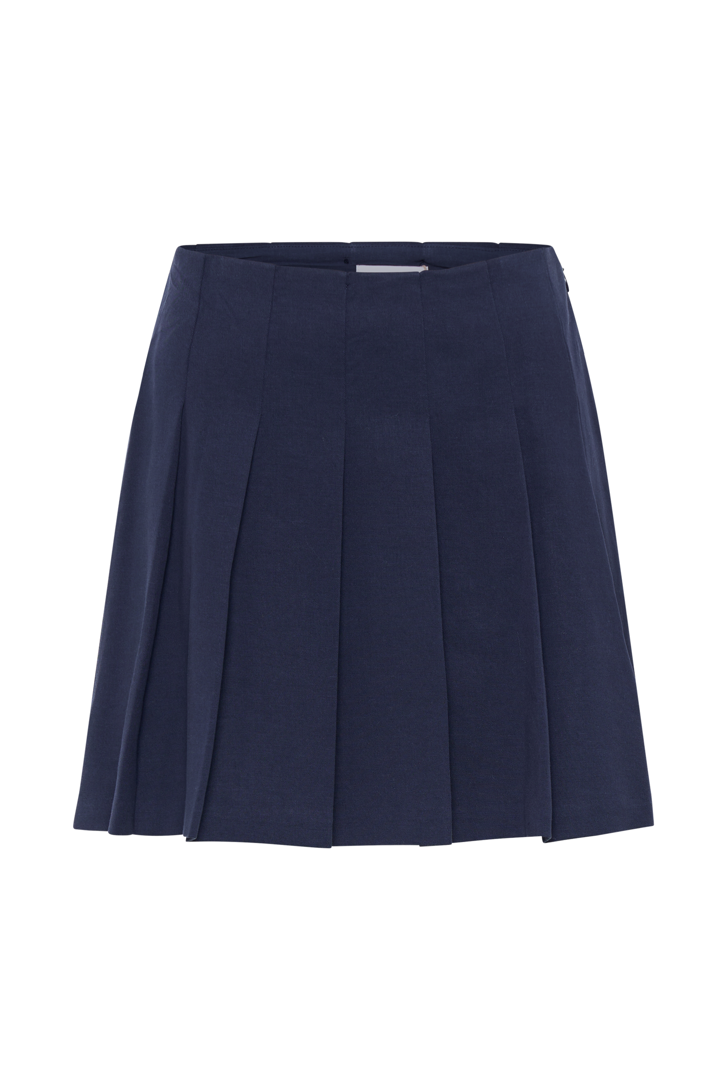 Jupe mini plissée en coton Julianna - Bleu marine