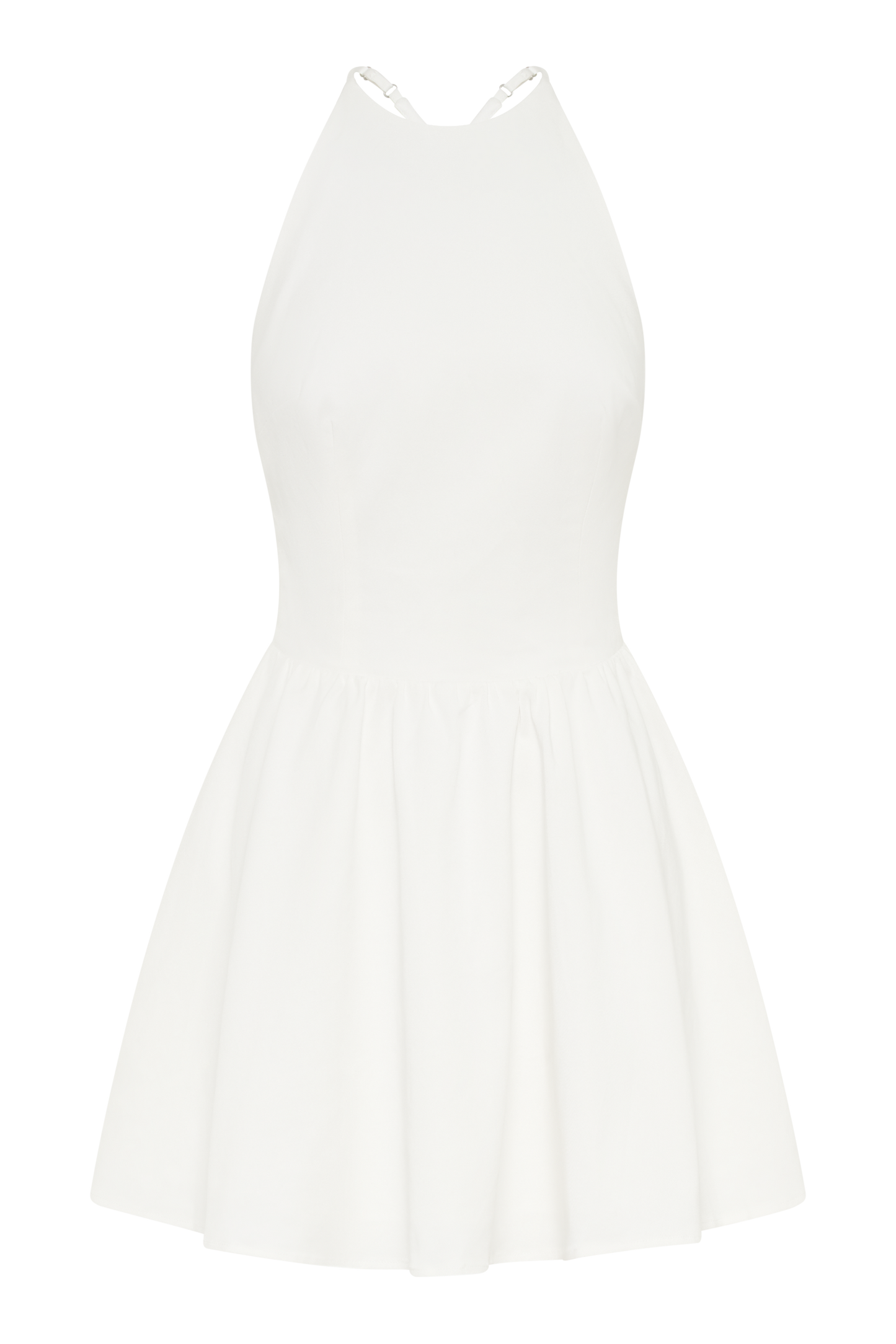 Mini-robe en coton Carolina à porter en bandoulière - Blanc