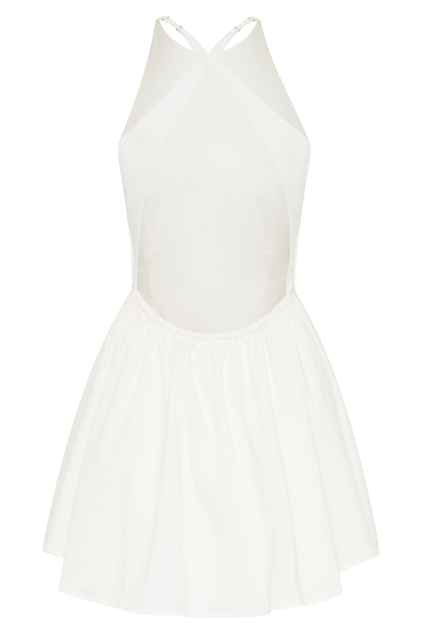 Mini-robe en coton Carolina à porter en bandoulière - Blanc