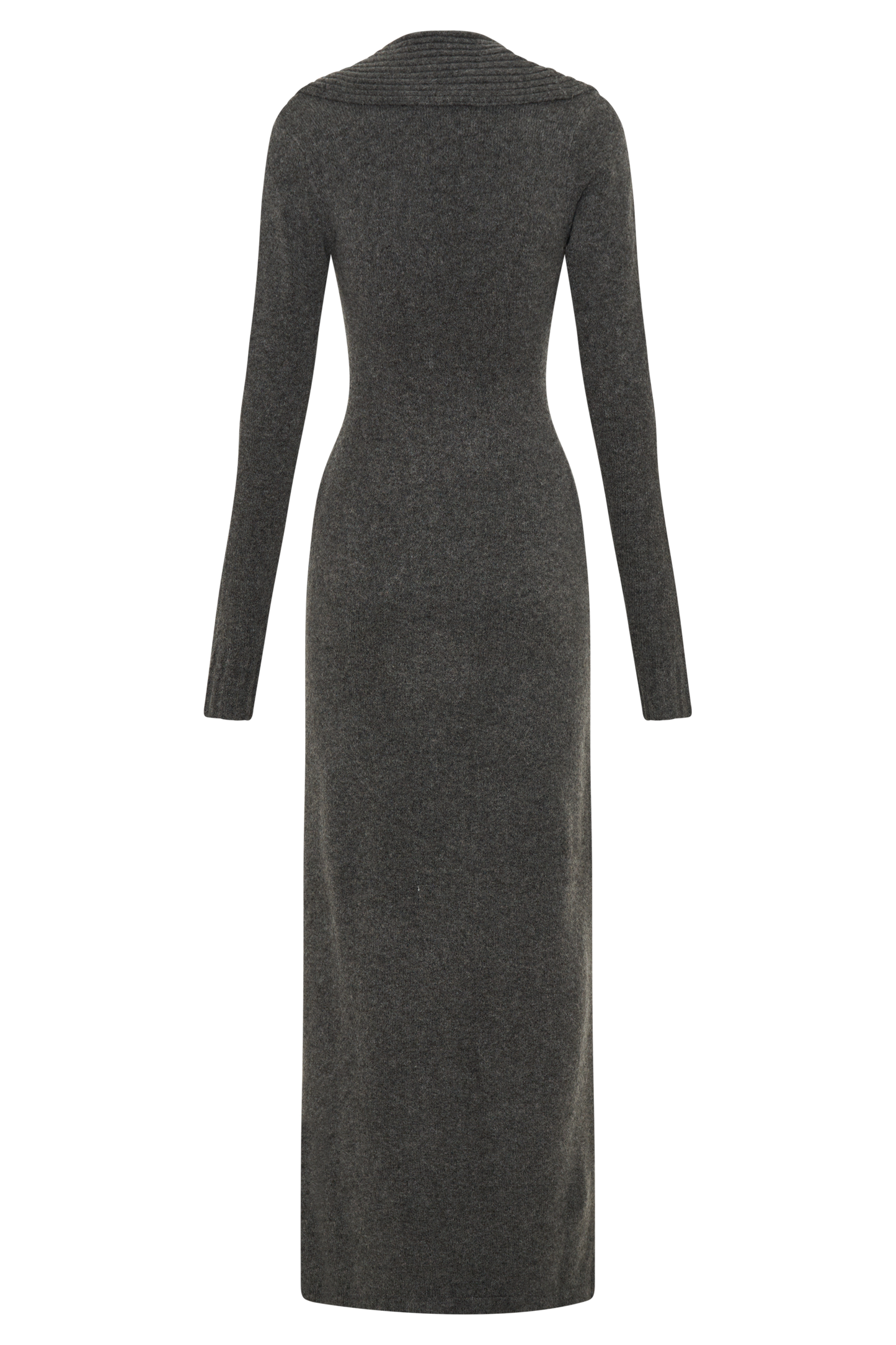 Robe Maxi Tricoté Réversible Alessandra - Gris Anthracite