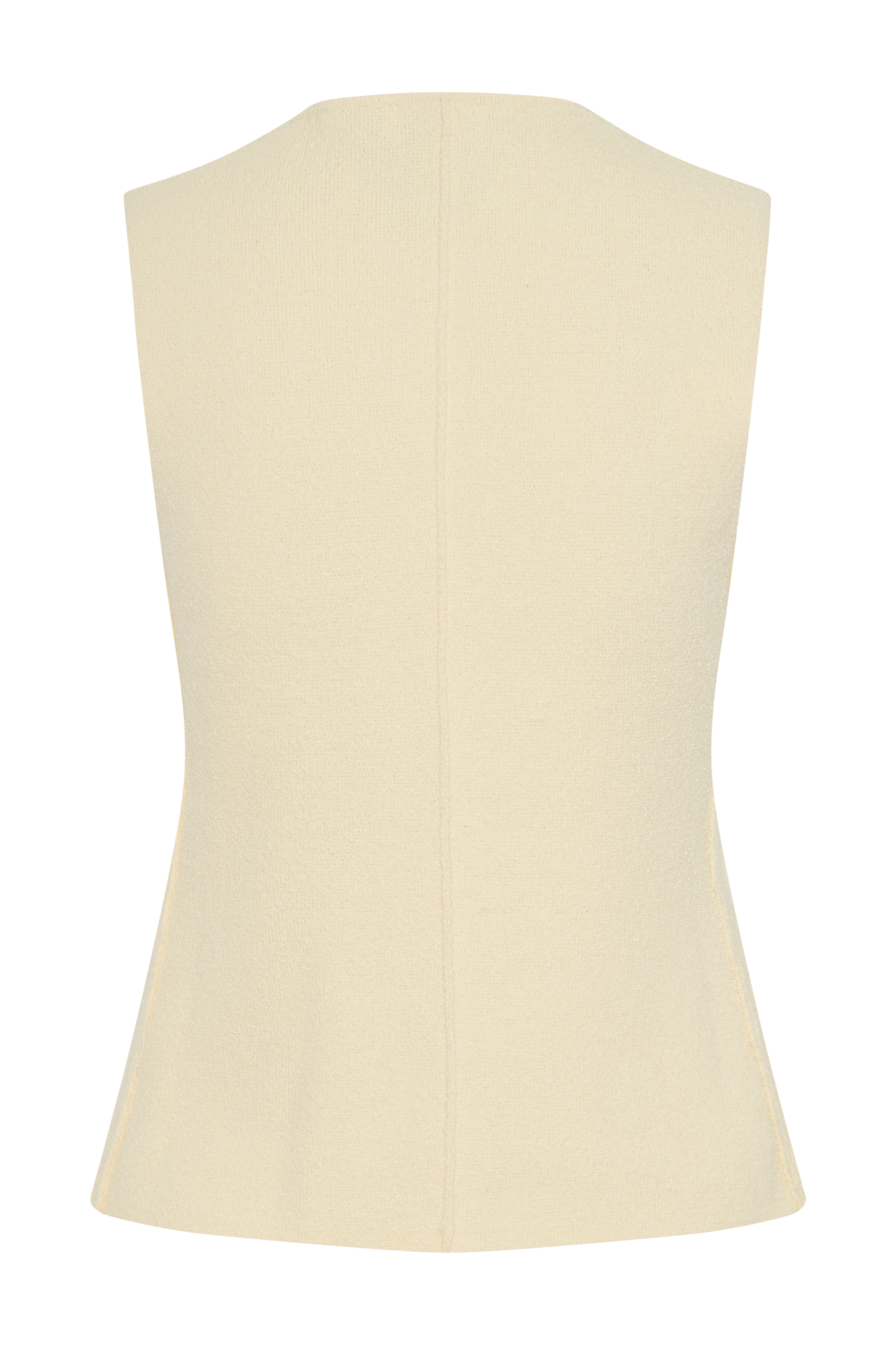 Gilet Malika sans manches avec boutons dorés - Citron