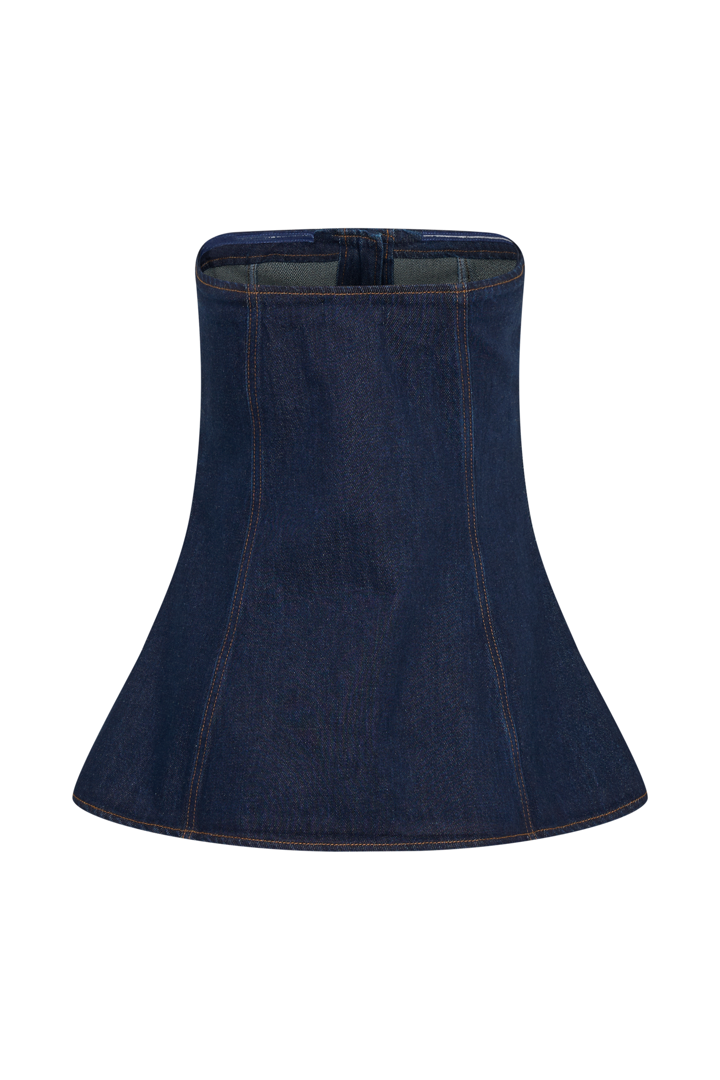 Haut sans bretelles à boutonnage intégral Lennox - Bleu indigo