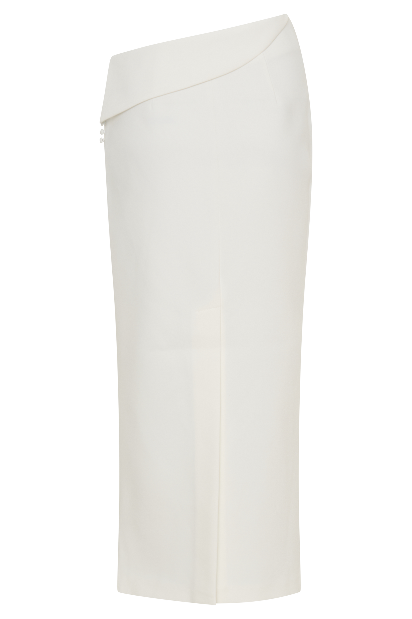Jupe mi-longue de tailleur Astrid - Blanche