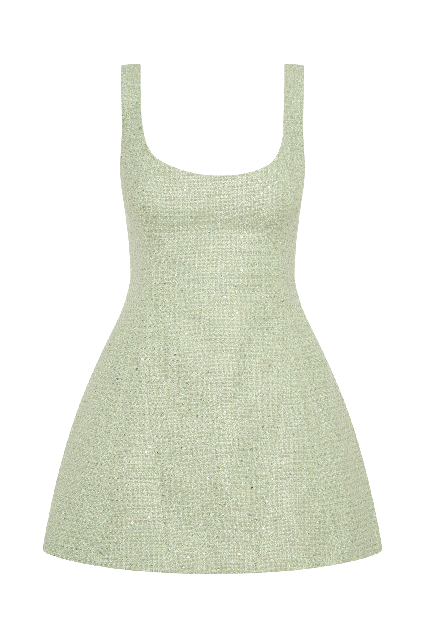 Mini-robe en tweed Beth - Vert pastel