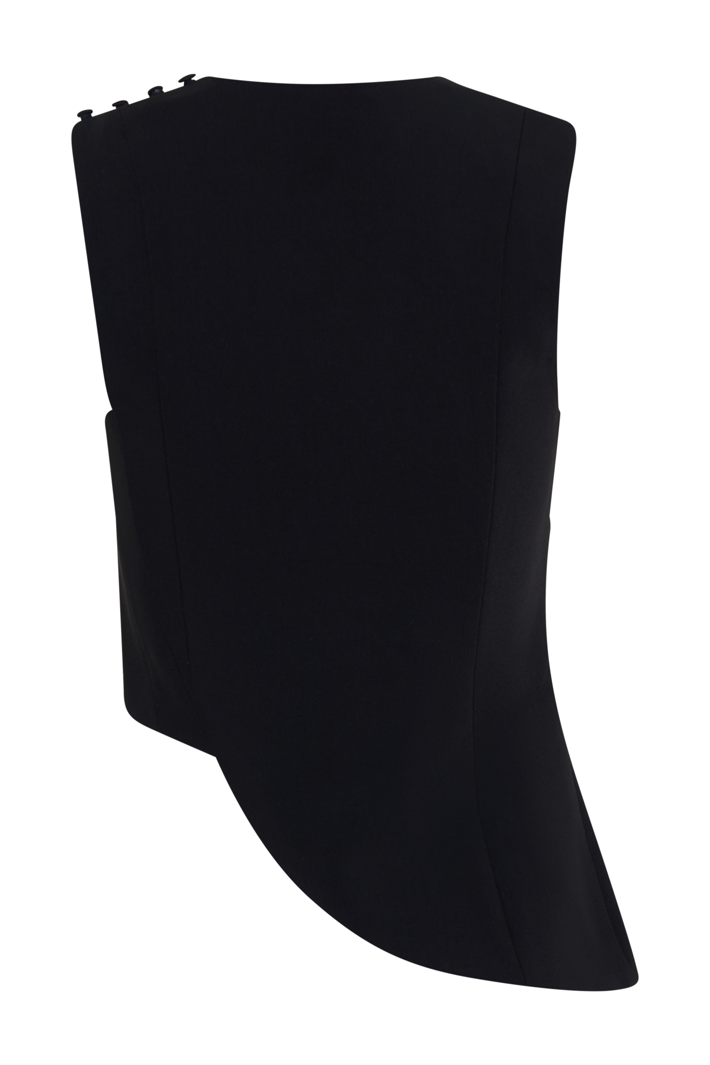 Top asymétrique sans manches pour tailleur Astrid - Noir