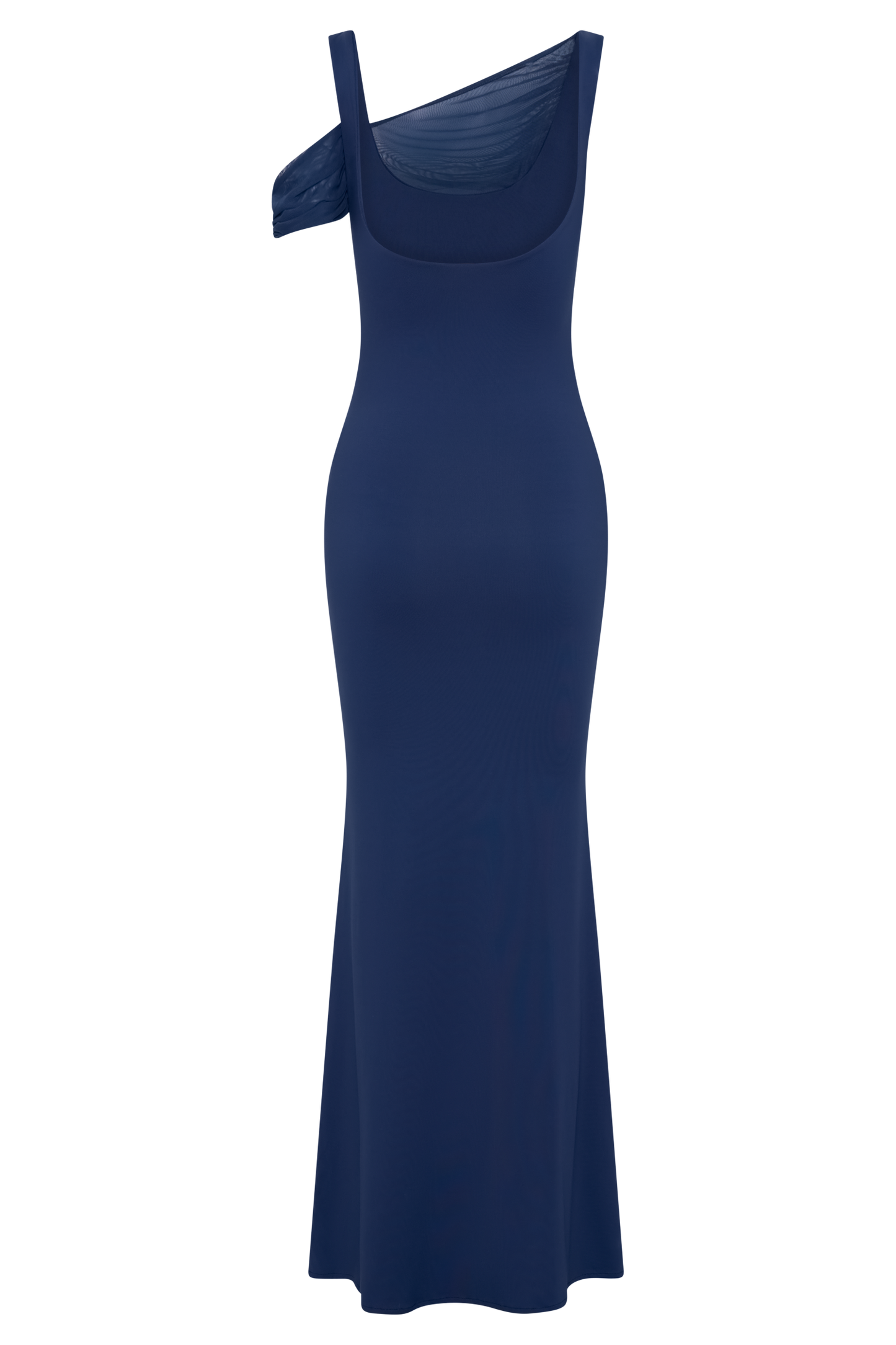 Robe maxi sans manches Janette en nylon et maille recyclés - Bleu marine