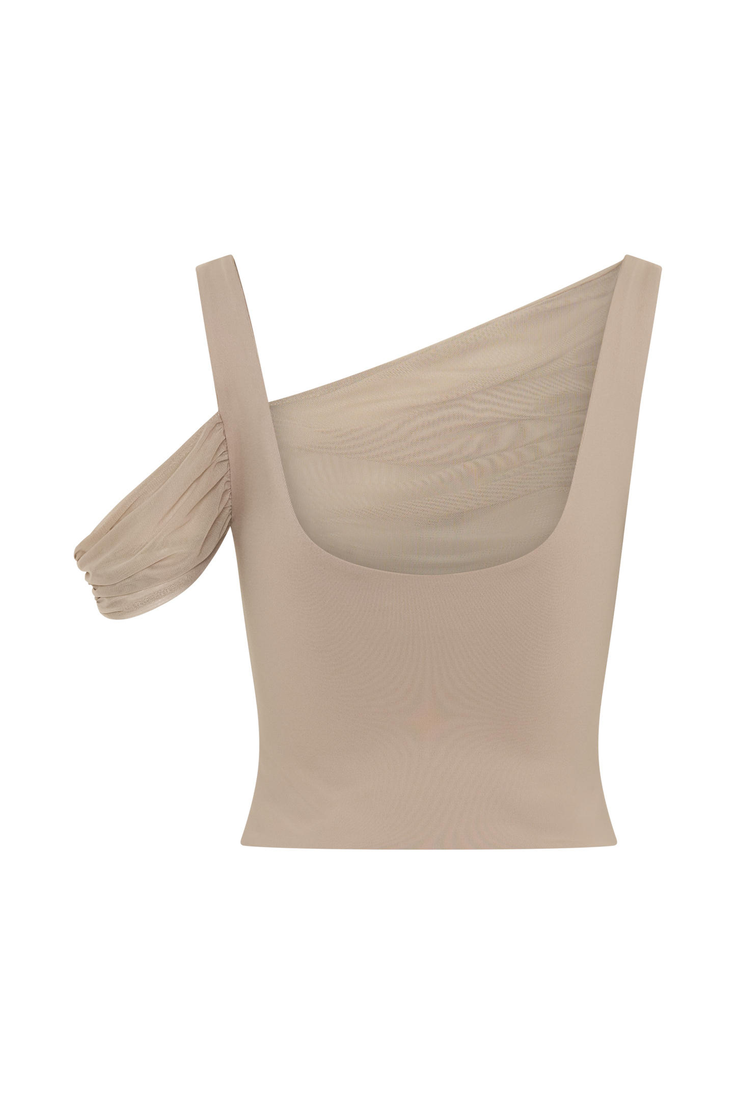 Top sans manches Jules en nylon et maille recyclés - Taupe