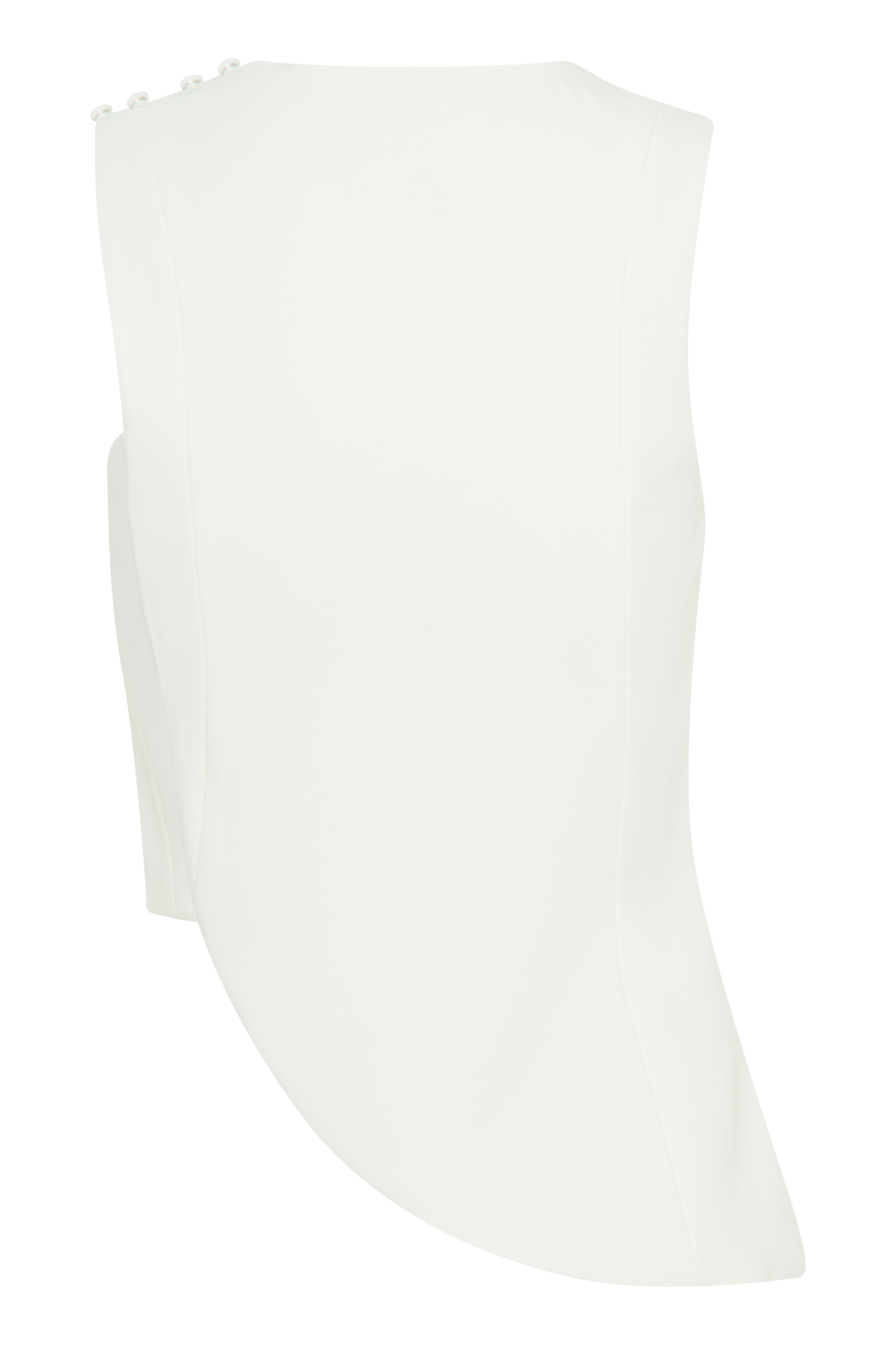Top asymétrique sans manches pour tailleur Astrid - Blanc