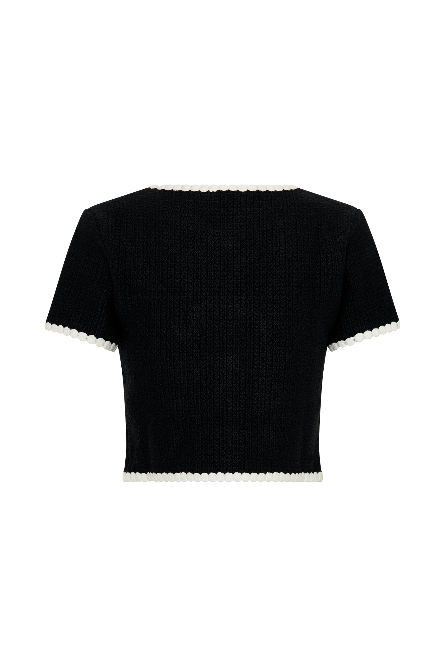 Top en tricot contrasté safran - Noir/Blanc