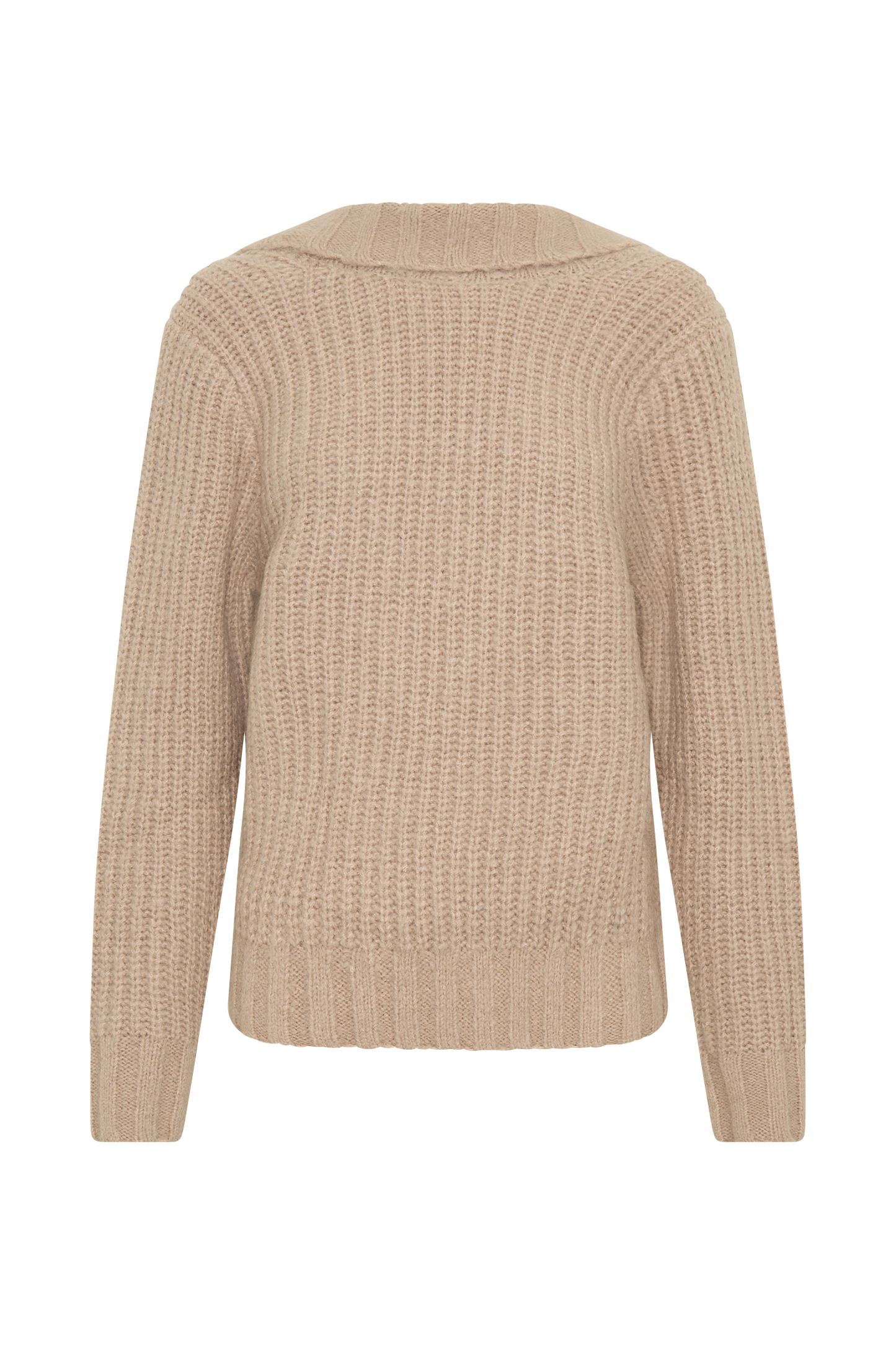 Candice Pull en Tricot Oversize à Décolleté dans le Dos - Gris Perle
