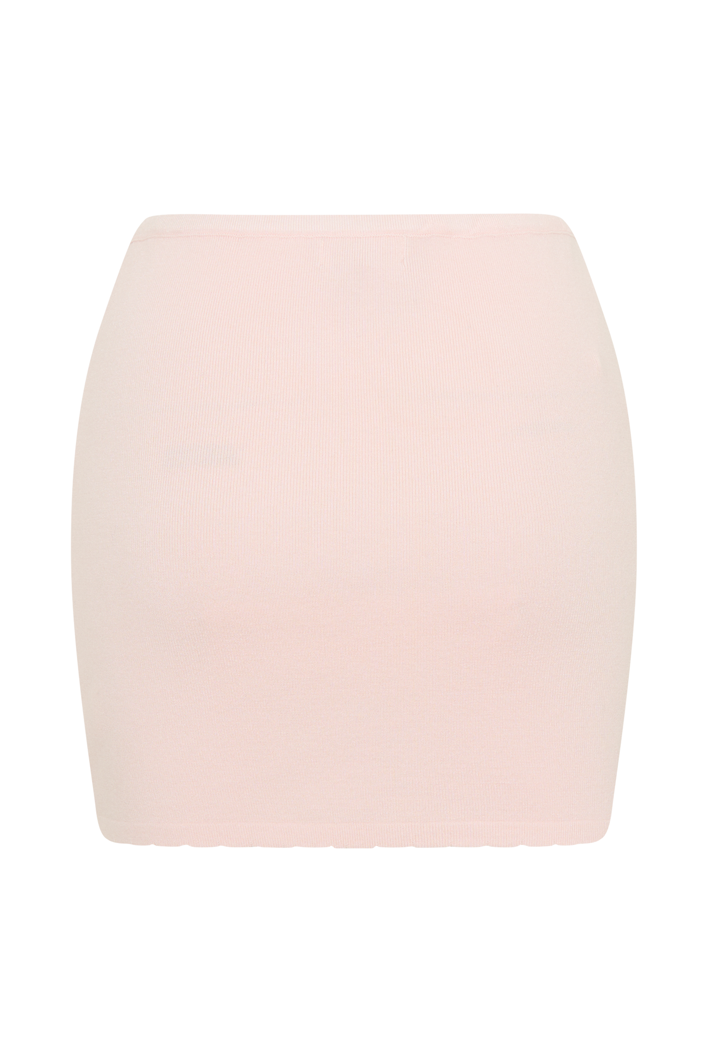 Jupe mini en jersey brodé Monroe - Rose bébé et ivoire
