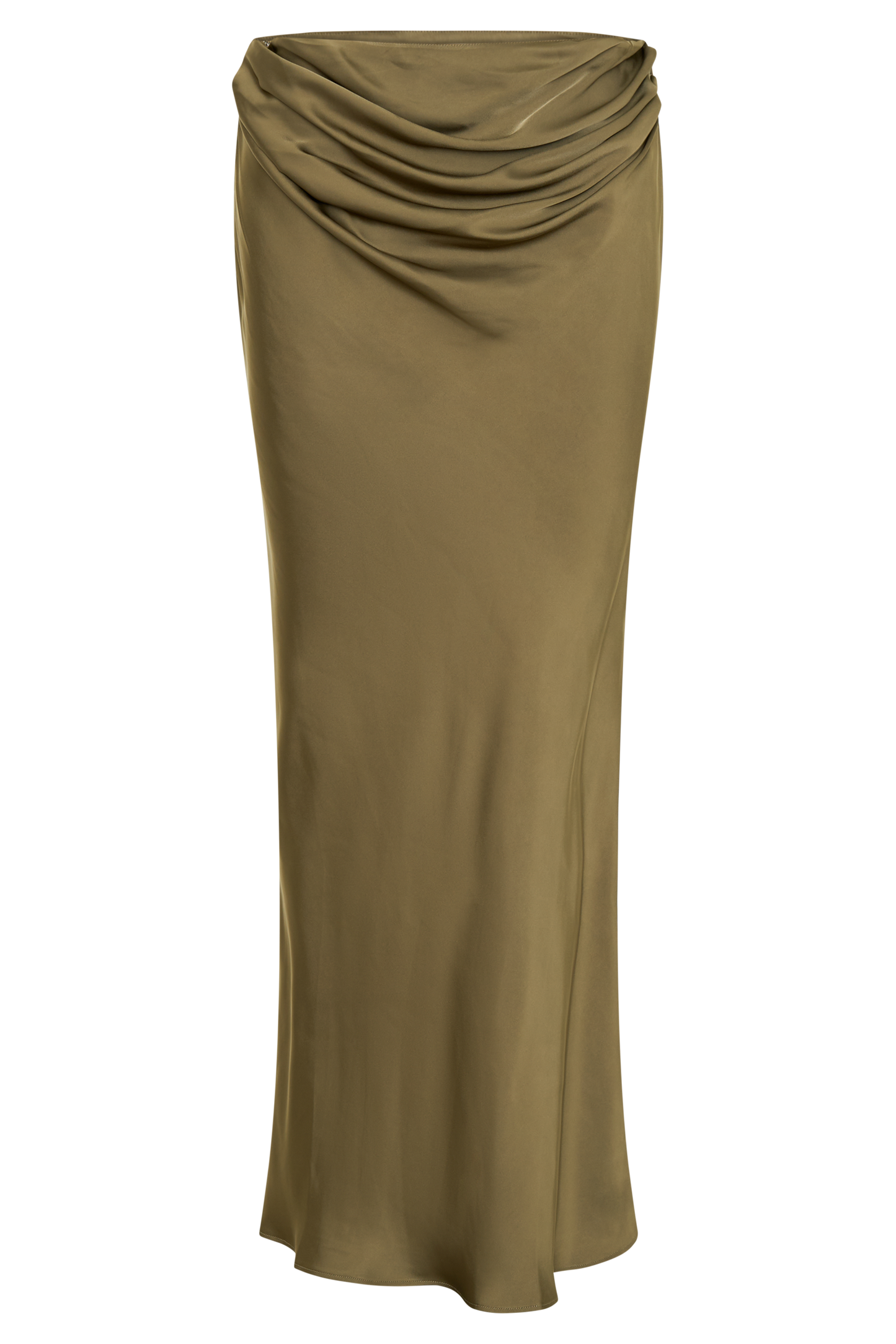 Jupe Maxi Asymétrique en Satin Nicola - Basil