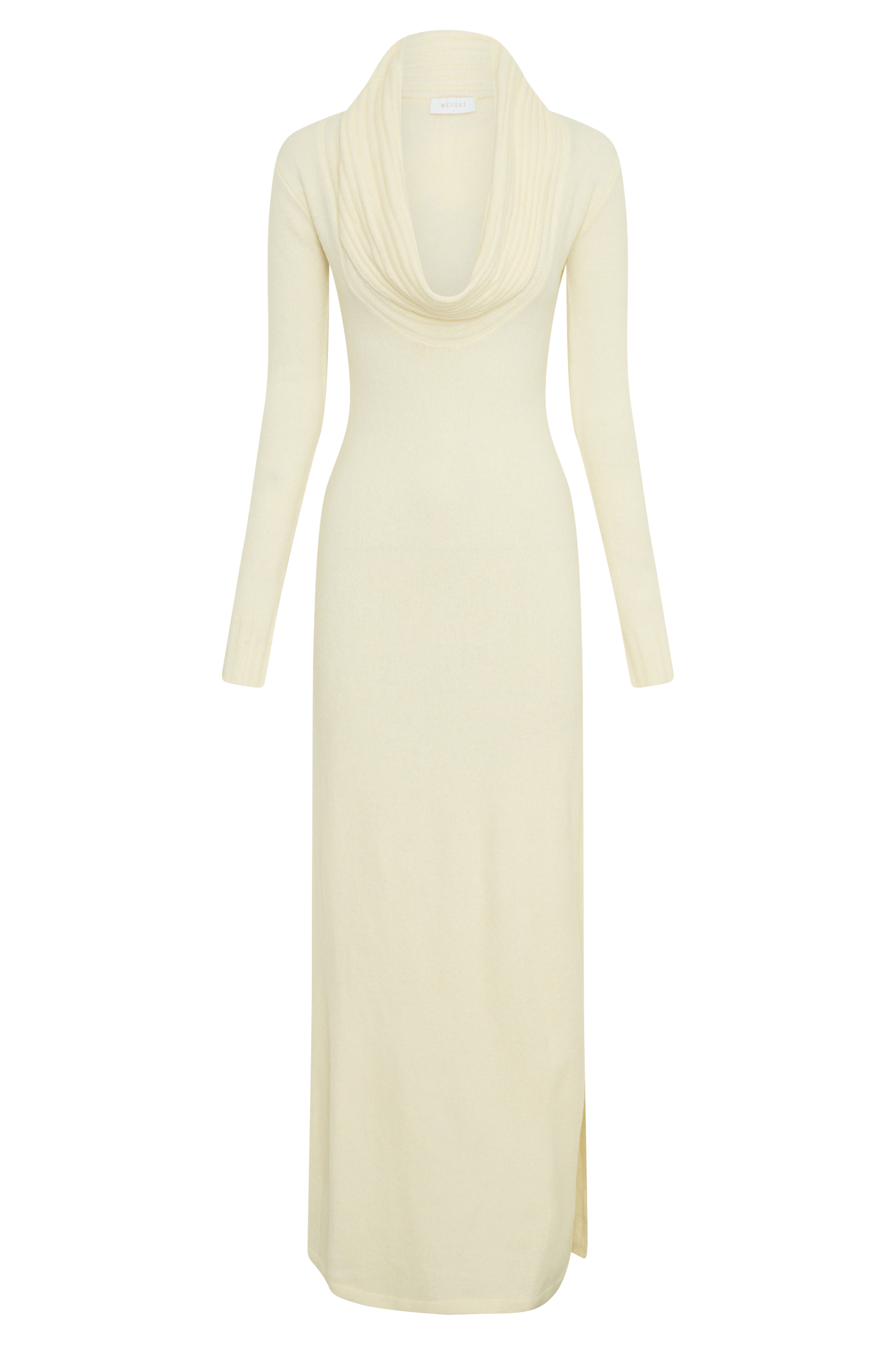 Robe Maxi Tricoté Réversible Alessandra - Ivoire Marbré