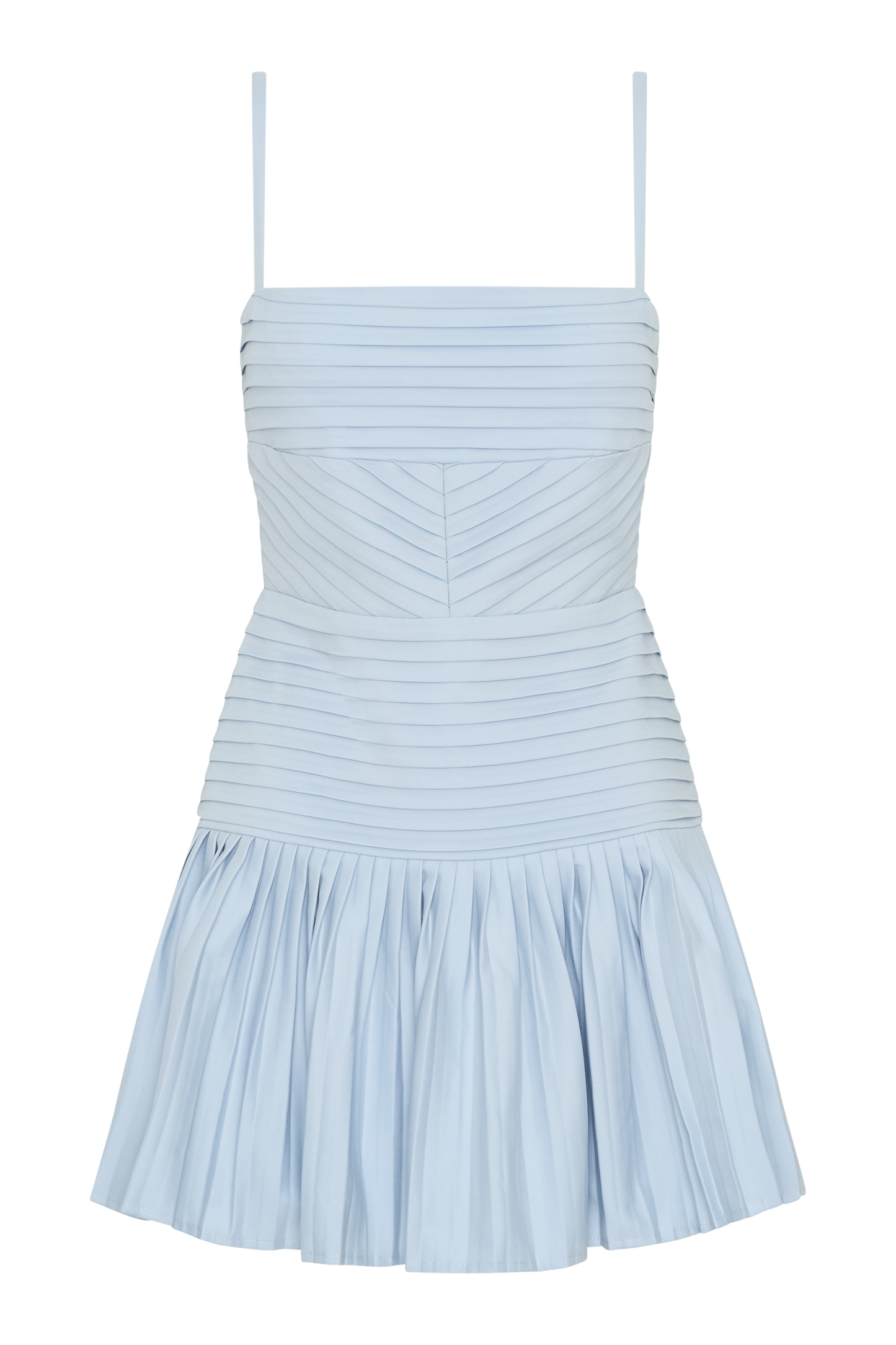 Robe mini Rylee à plis multiples - Bleu glace