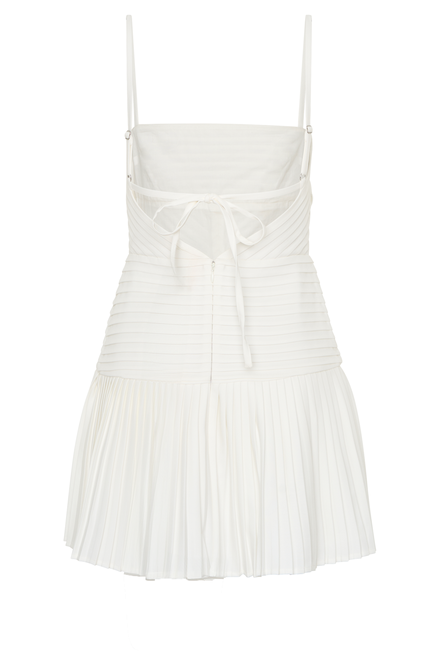 Robe mini Rylee à plis multiples - Blanc