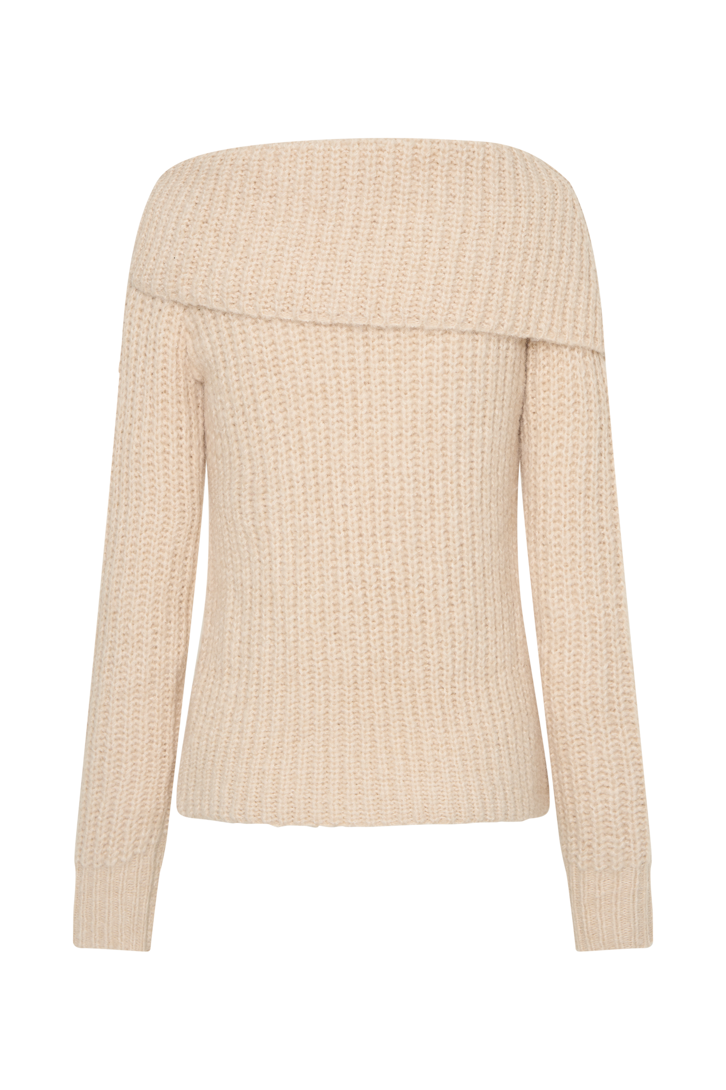 Top en tricot à épaules dénudées Alicia - Crème
