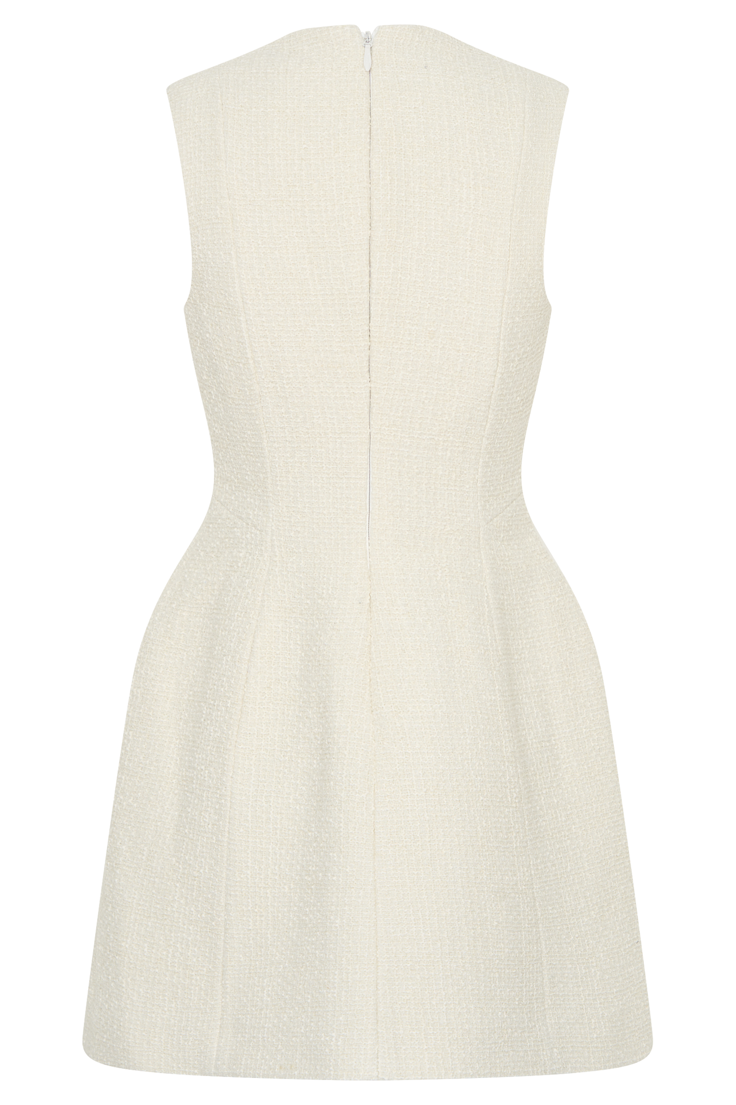 Mini-robe bouclée à plis Danna - Blanche