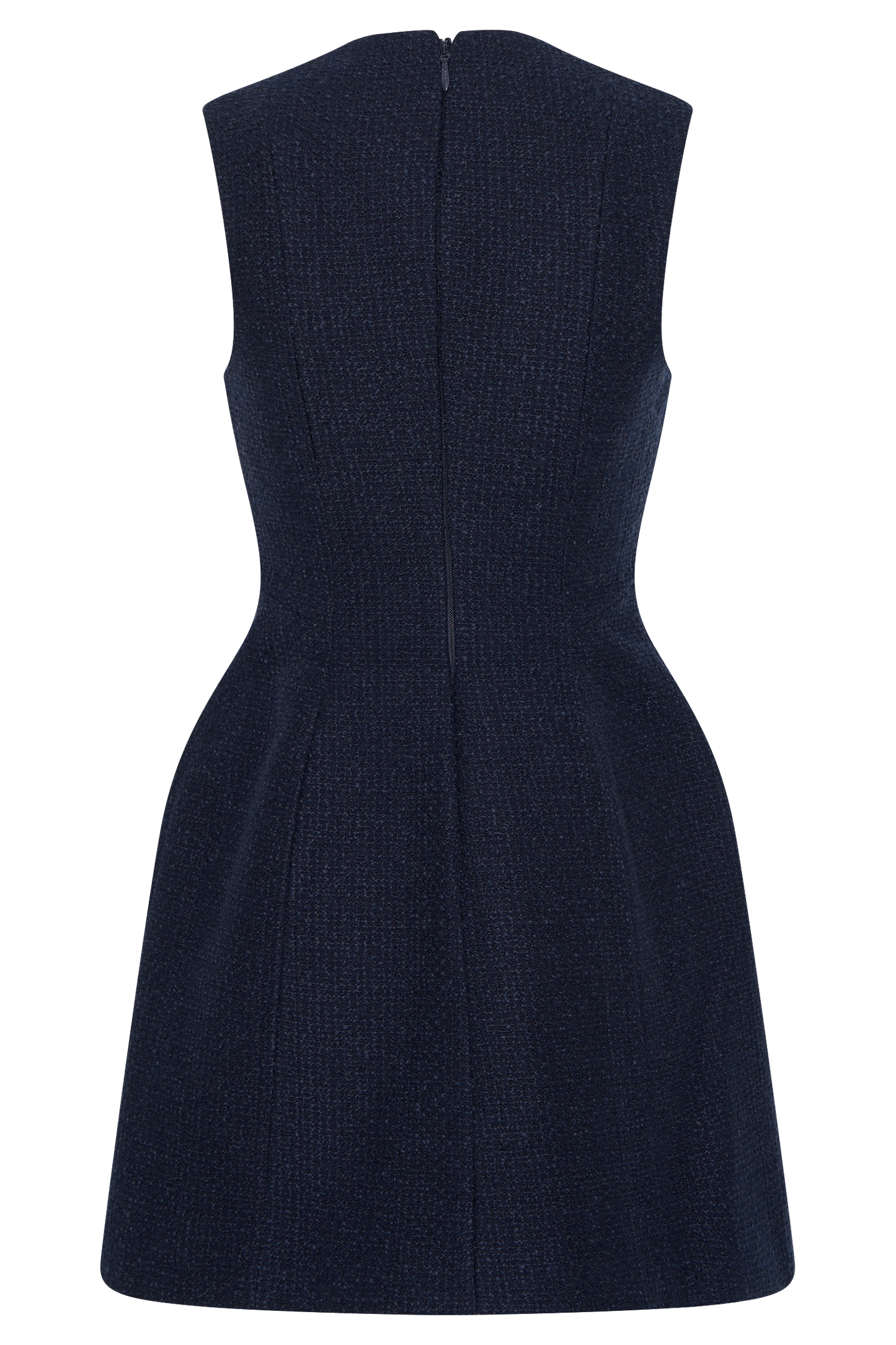 Mini-robe bouclée Danna à plis - Bleu minuit