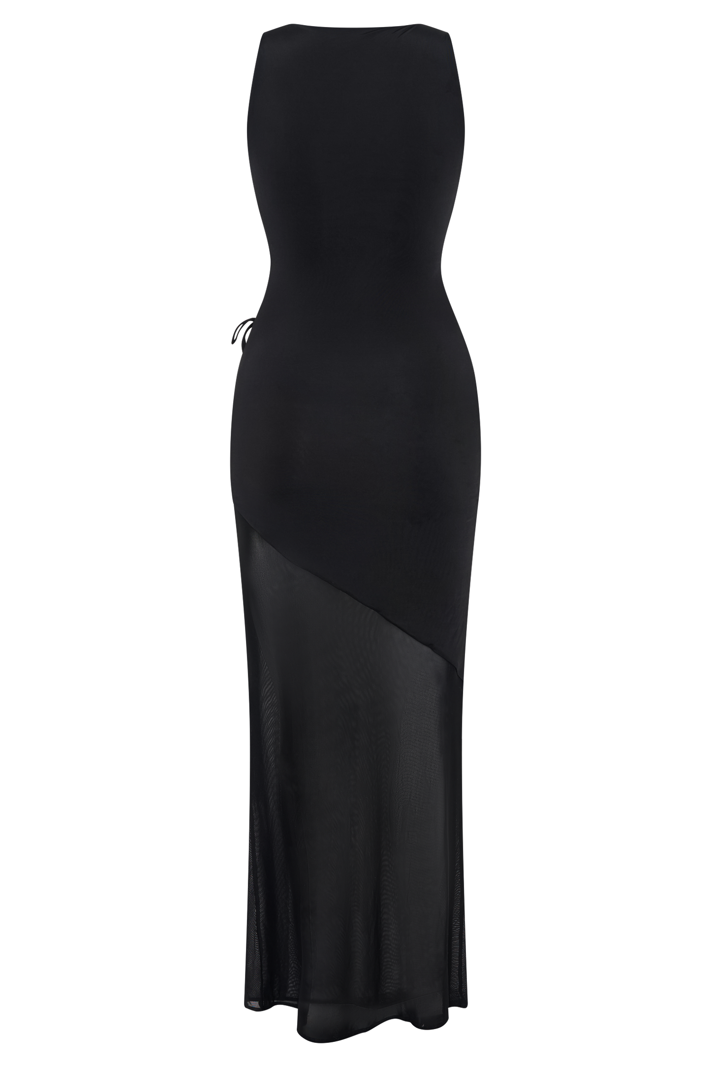 Robe Maxi Dove en Mousseline et Maille - Noir