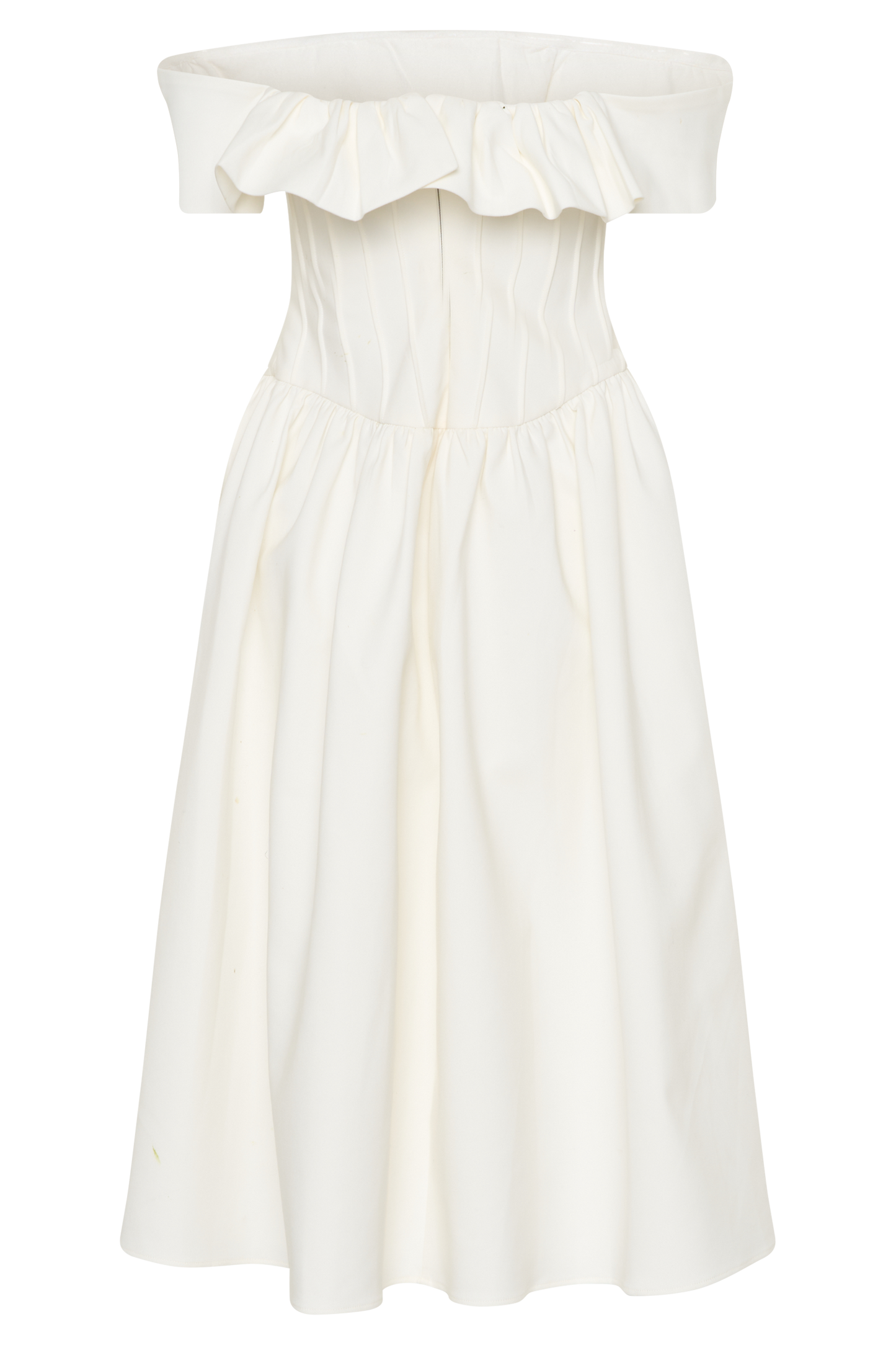 Robe midi en coton Orla sans bretelles - Blanc