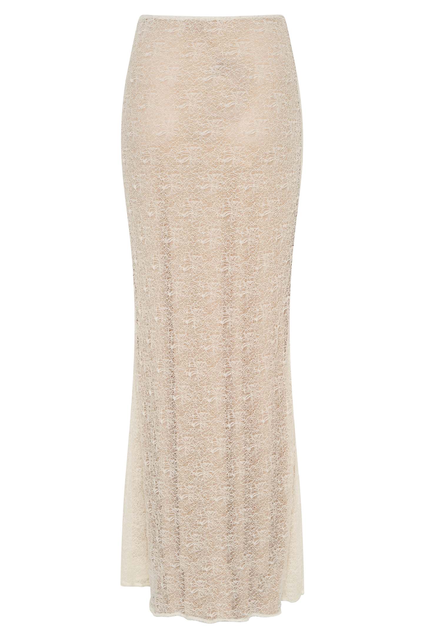 Jupe Maxi en Dentelle Transparent Robyn - Ivoire