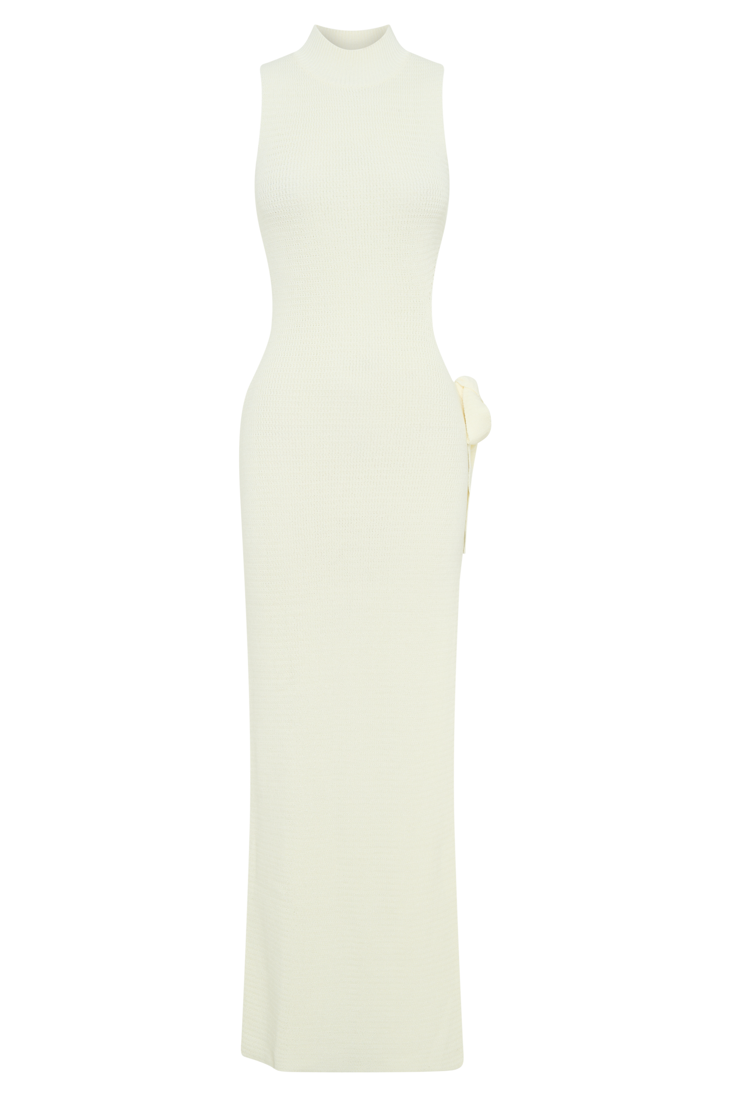 Robe Maxi en Tricot à Découpes - Ivoire
